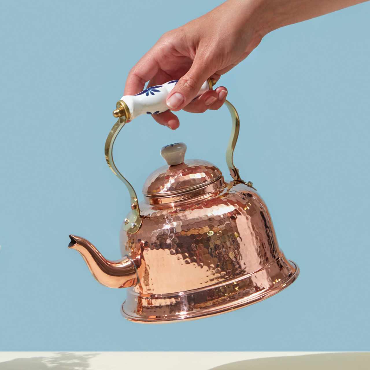 Copper Kettle store with Ceramic Handle