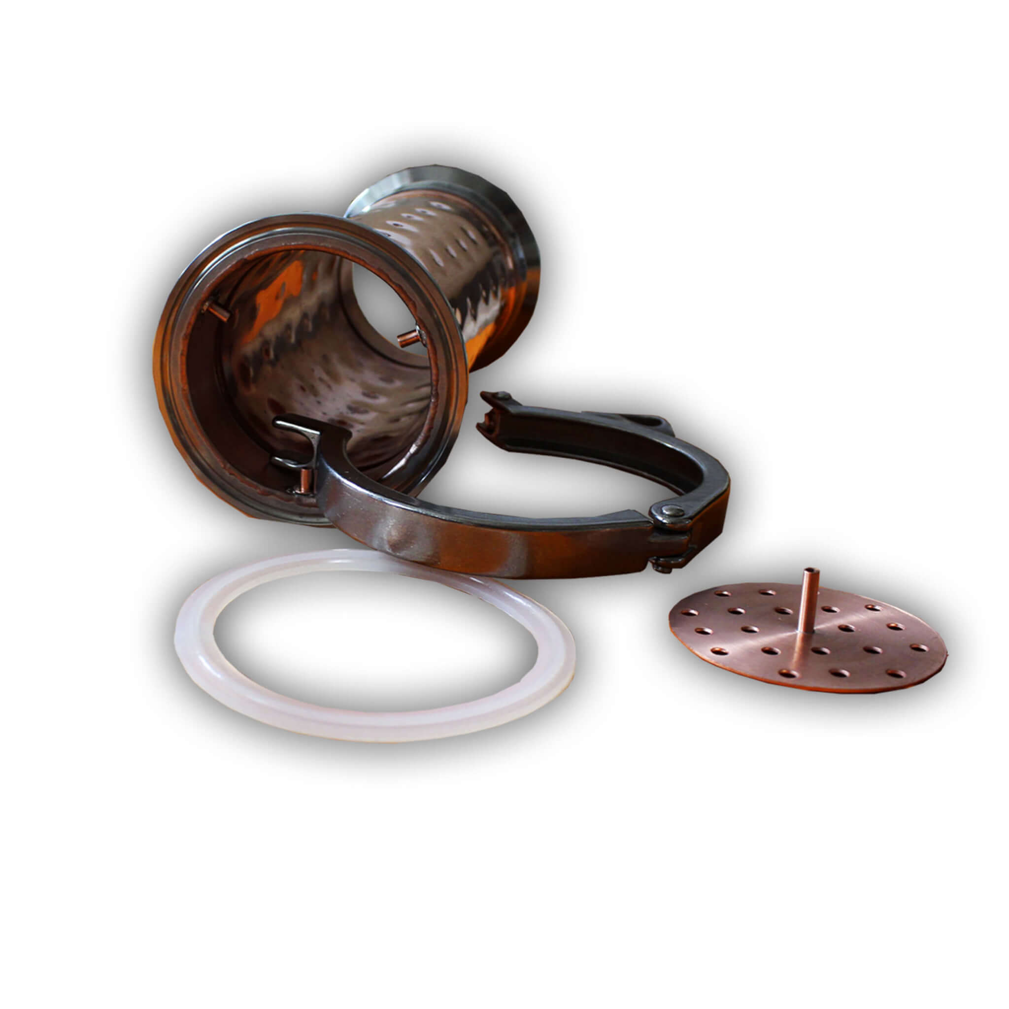 Gin basket flavoring column for 4″ Clamps - Copper Pro