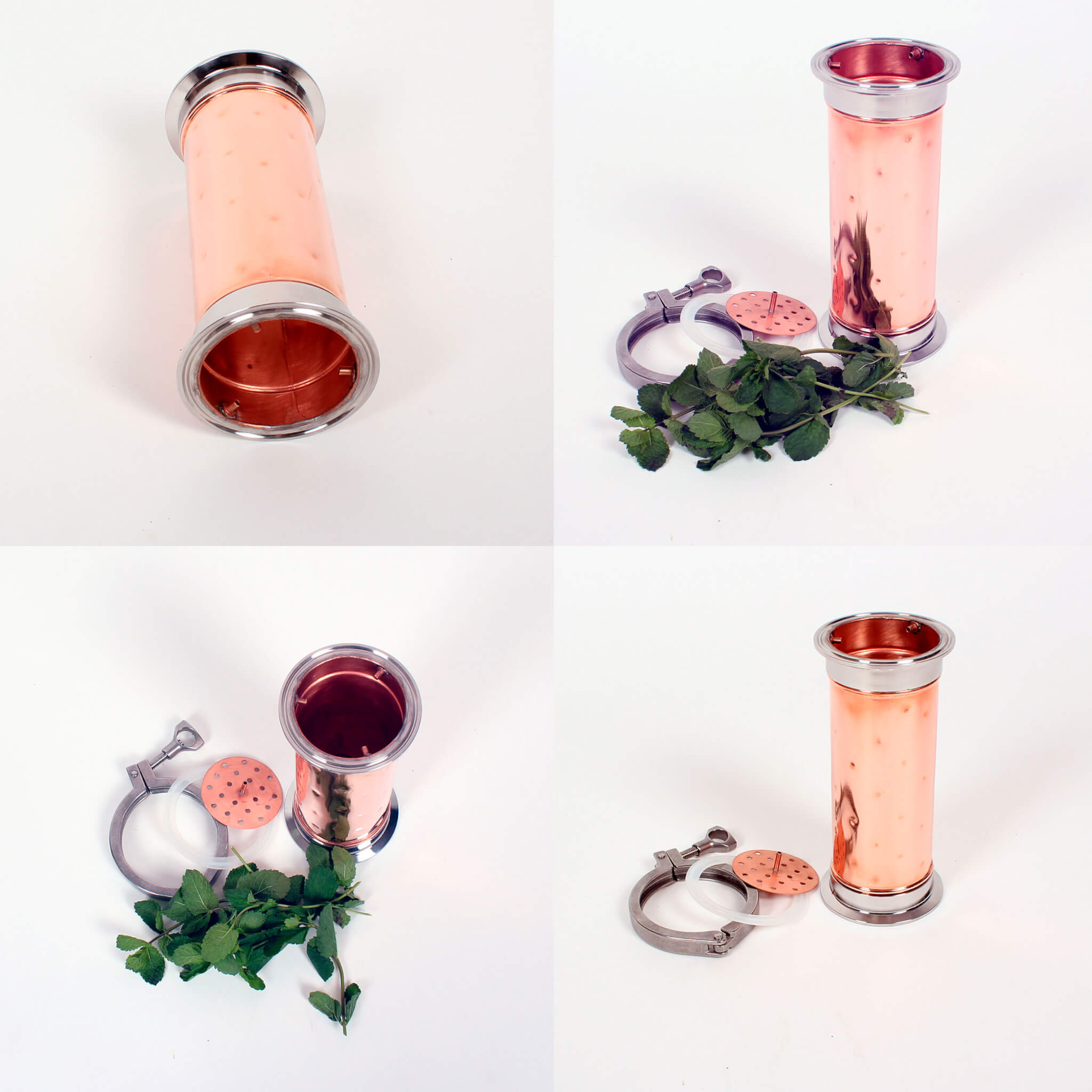Gin basket flavoring column for 4″ Clamps - Copper Pro
