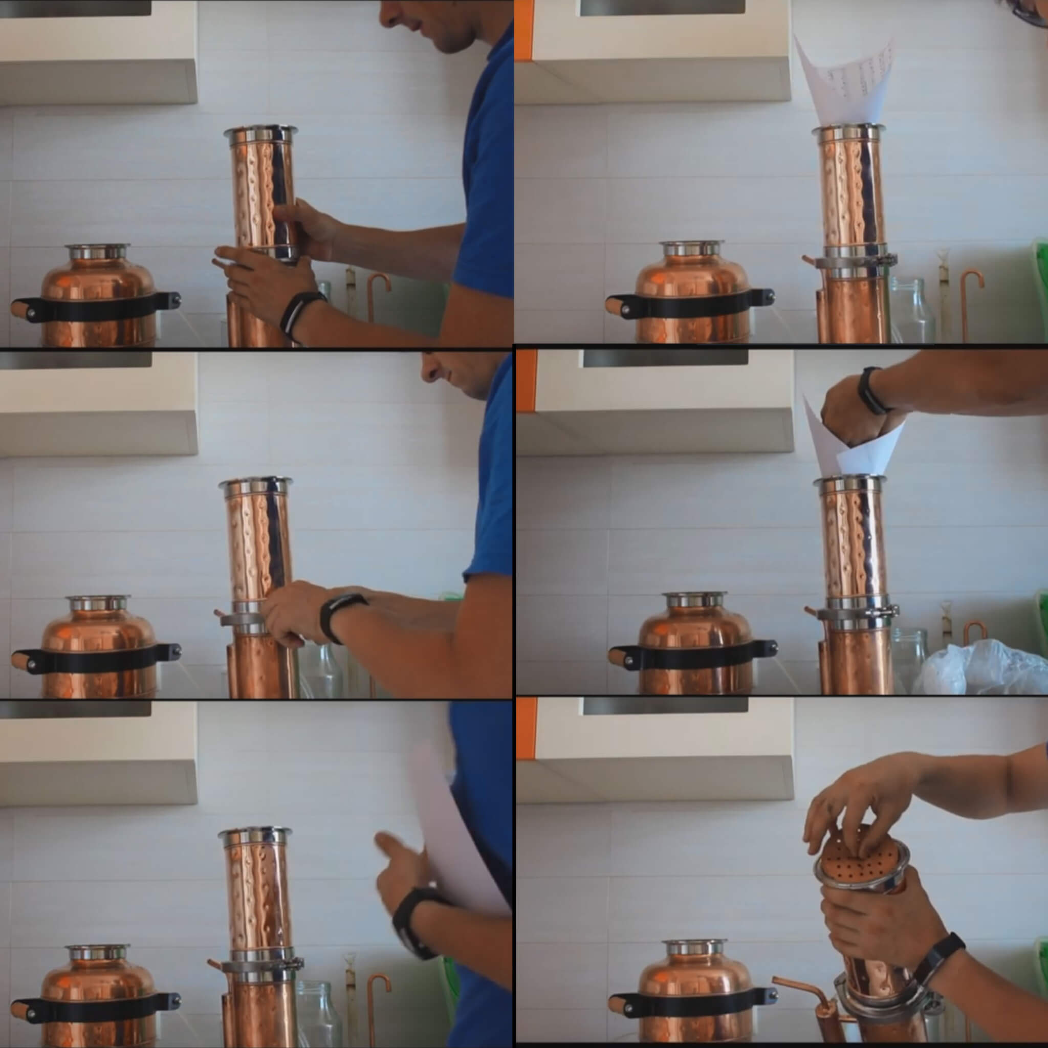 Gin basket flavoring column for 4″ Clamps - Copper Pro