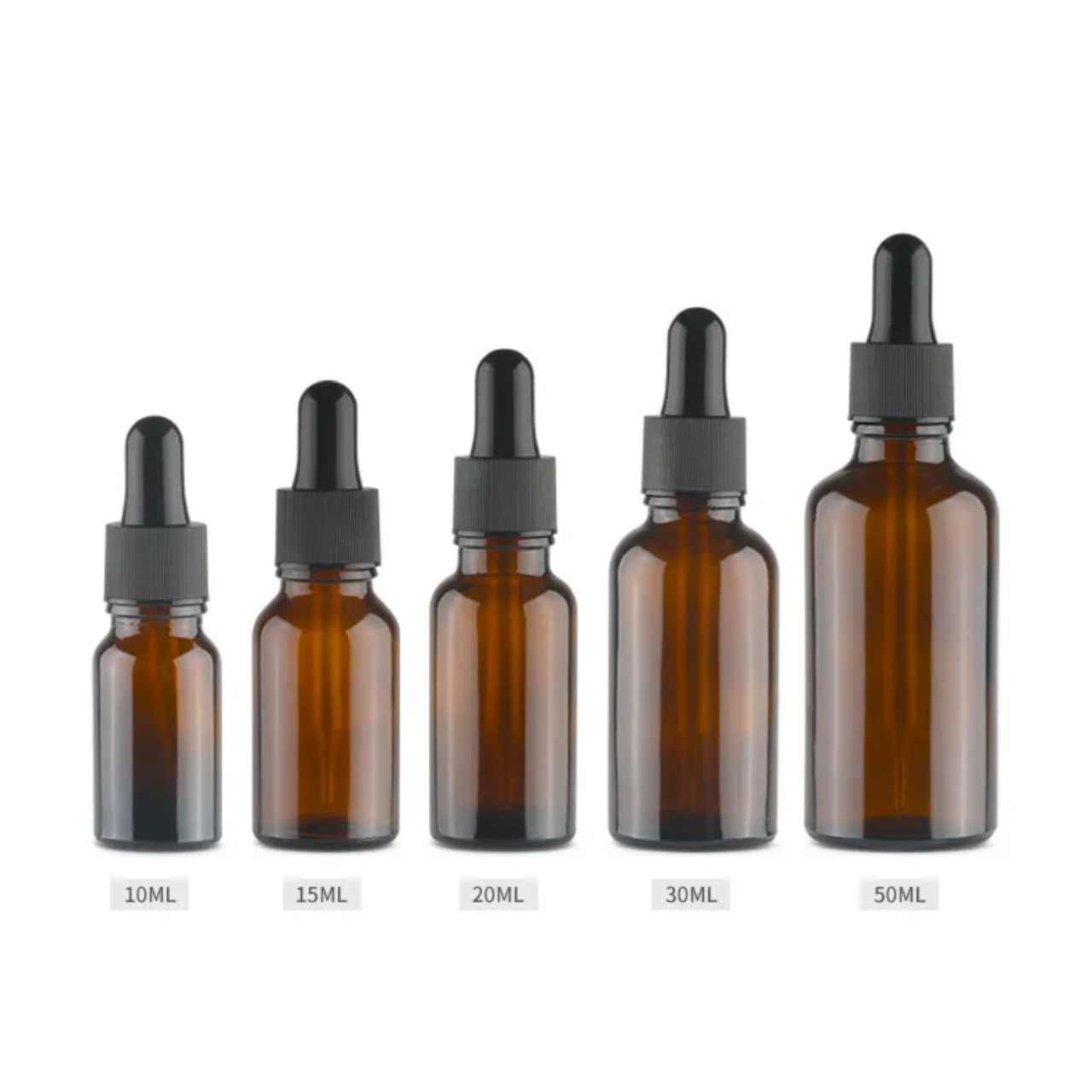 Glass bottle (3 pieces) for essential oils - 5/10/30 ml - Copper Pro