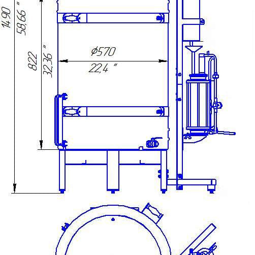 Commercial essential oil distiller 53G (200L) loading capacity 42G (160L) - Copper Pro