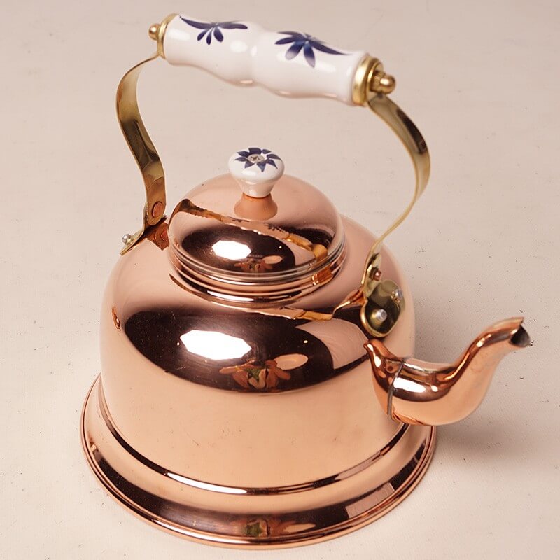 Hammered Copper Tea Kettle with Ceramic Handle Copper Pro