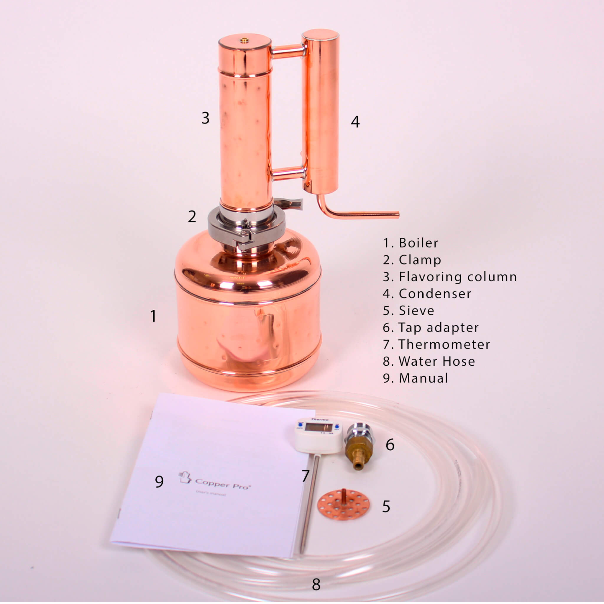 Copper moonshine still 0.63G (2.4L) Flavor - still - Copper Pro