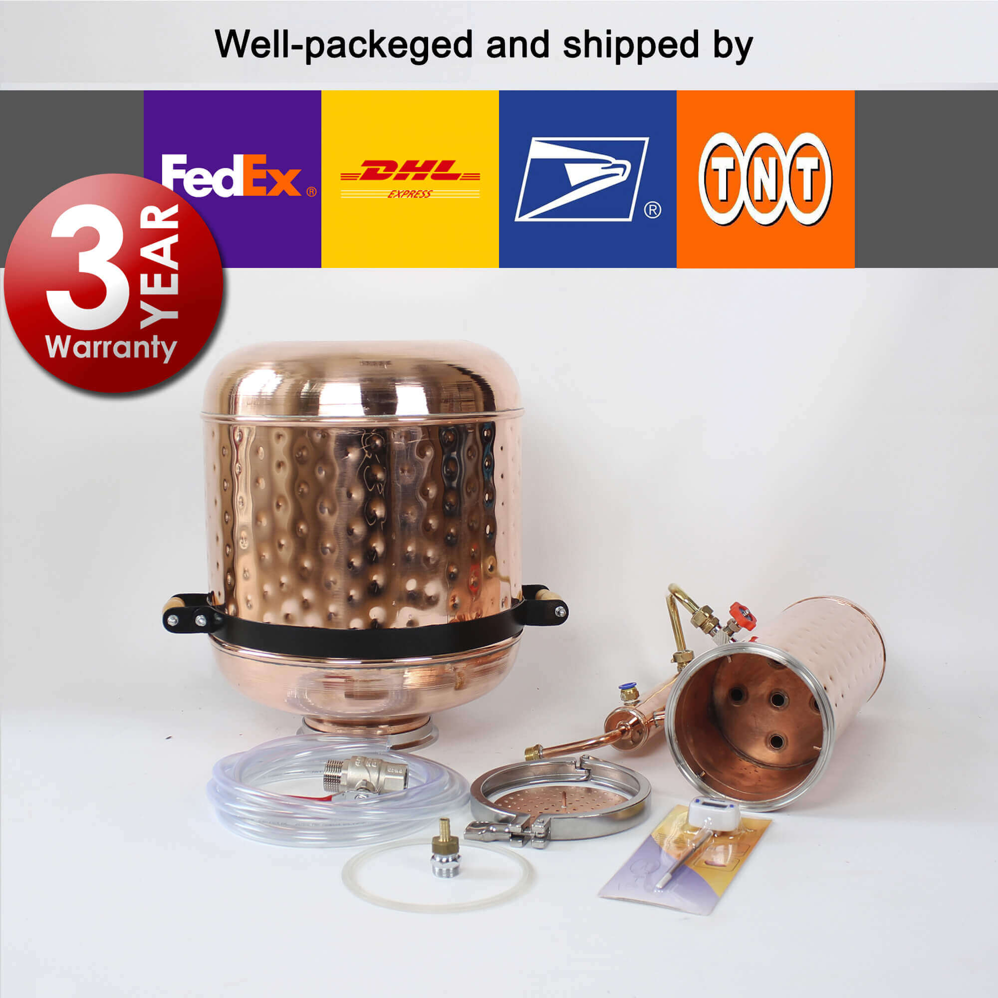 Copper moonshine still - 11G (42L) [ Reflux still ] - Copper Pro