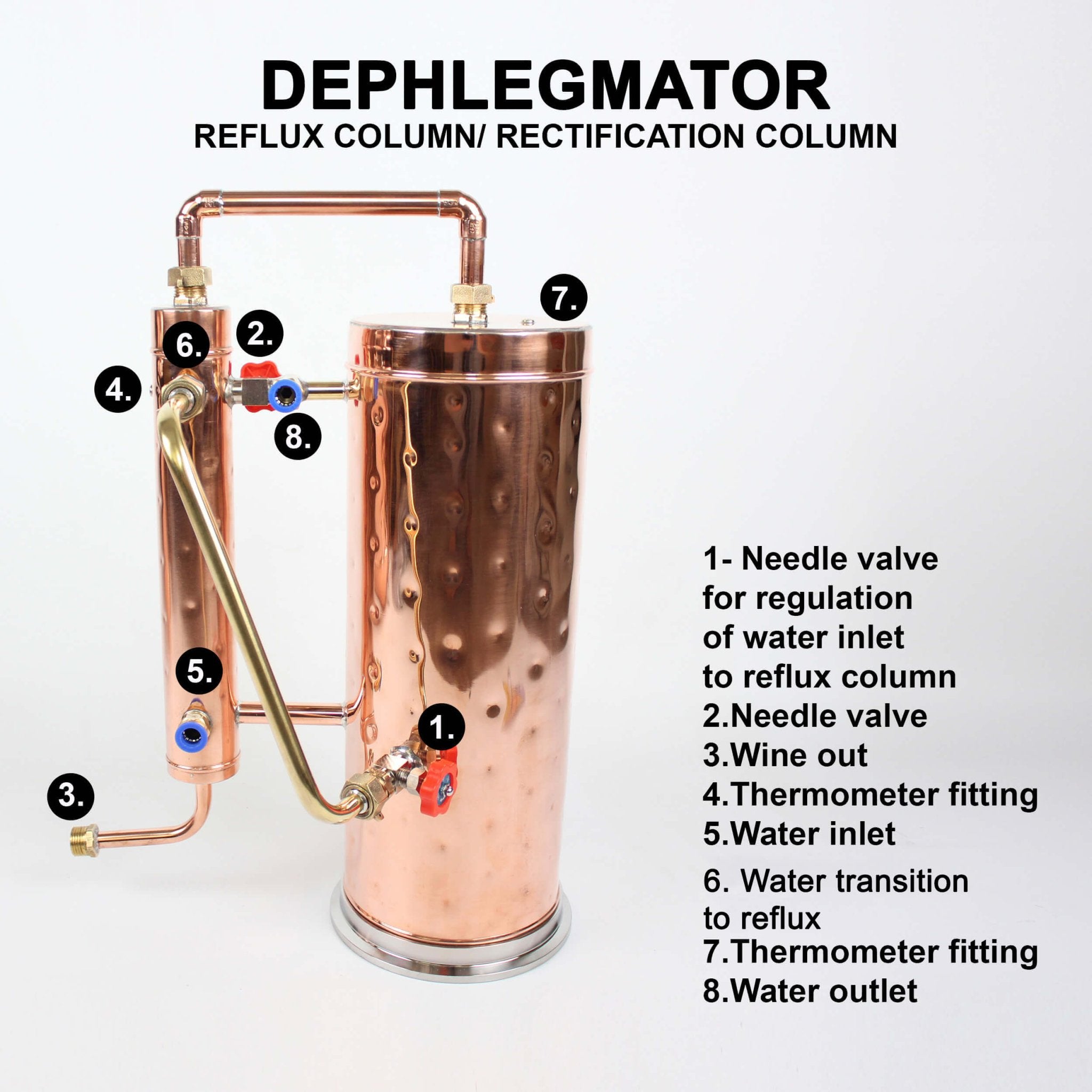 Copper moonshine still - 11G (42L) [ Reflux still ] - Copper Pro