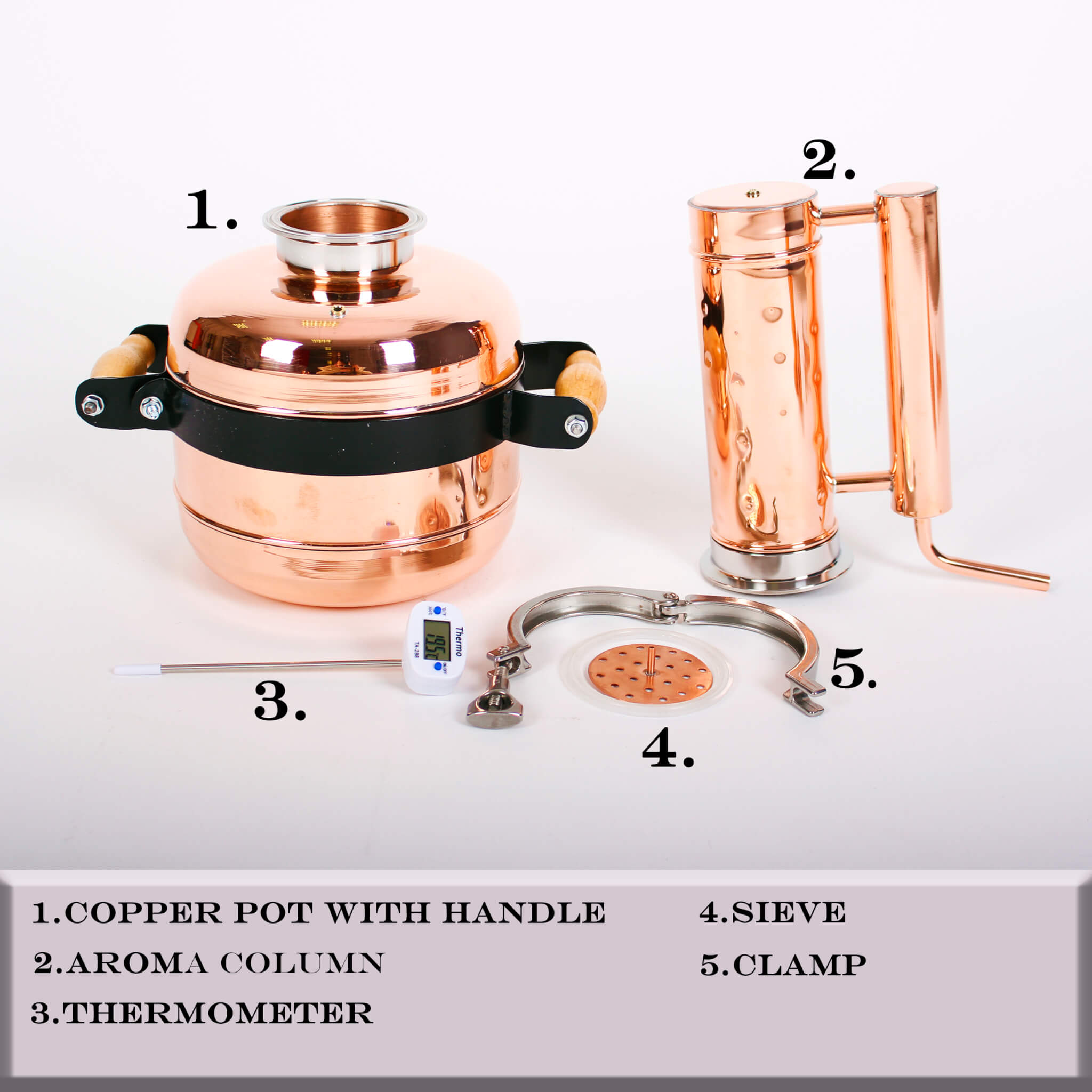 Copper moonshine still 1.3G (5L) [ pot still ] - Copper Pro