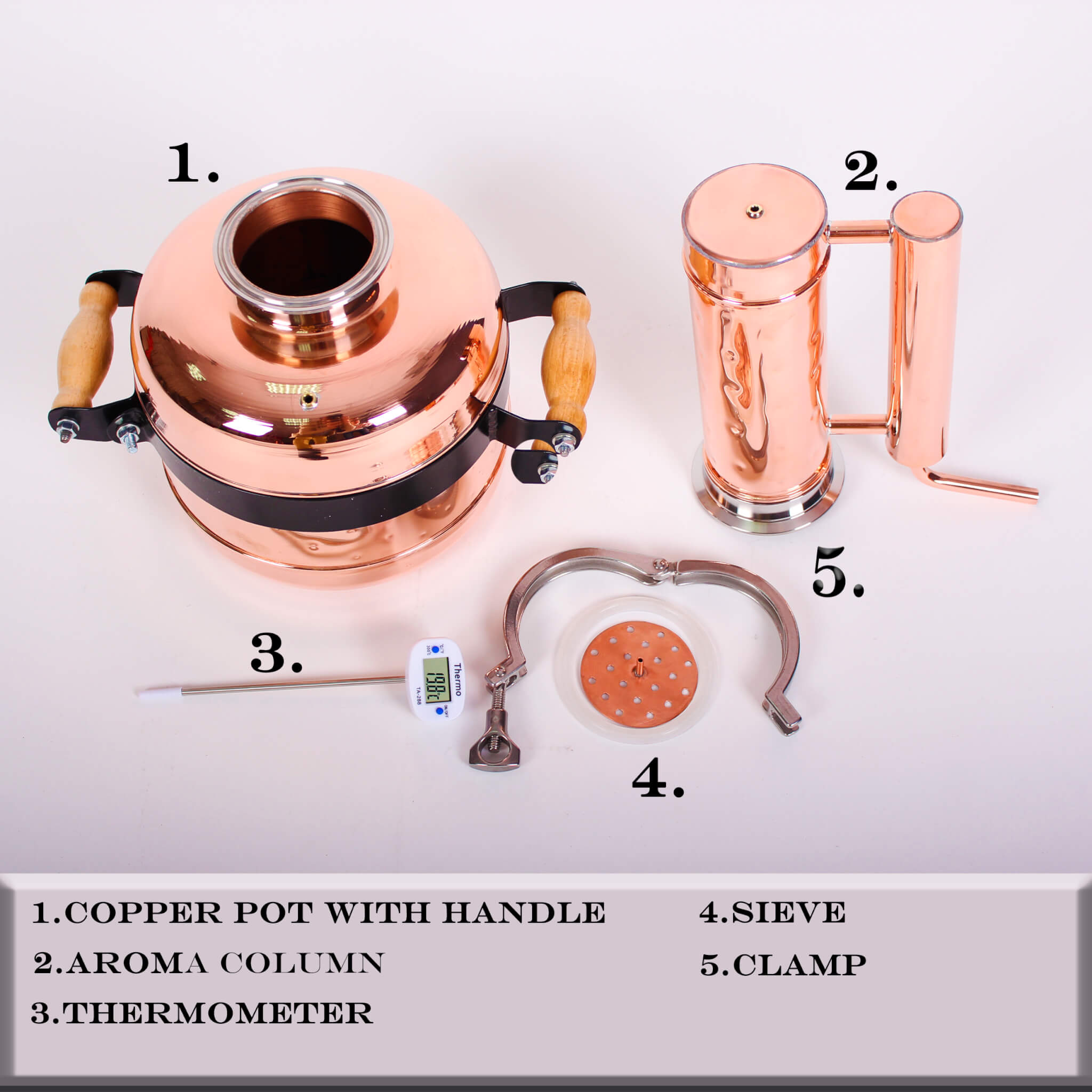 Copper moonshine still 1.3G (5L) [ pot still ] - Copper Pro