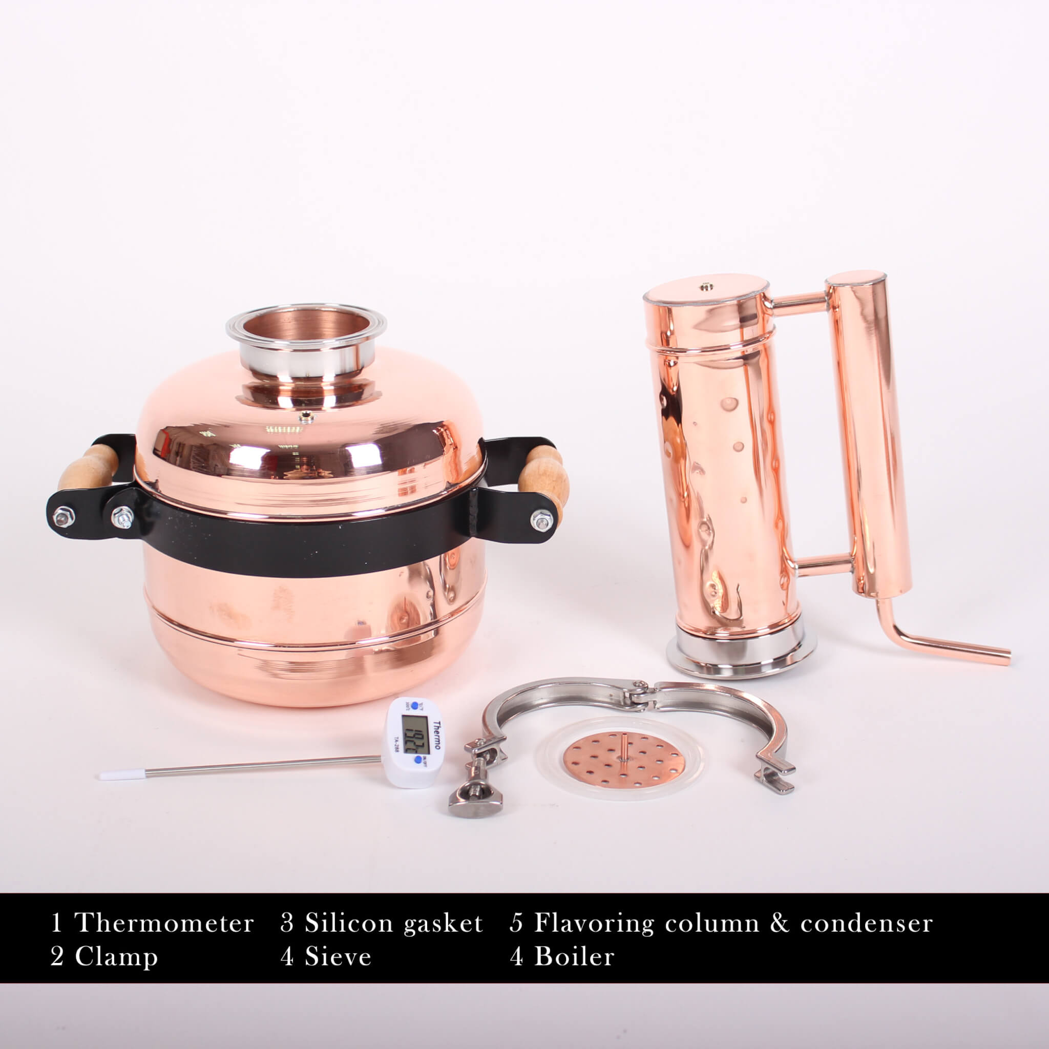 Copper moonshine still 1.3G (5L) [ pot still ] - Copper Pro