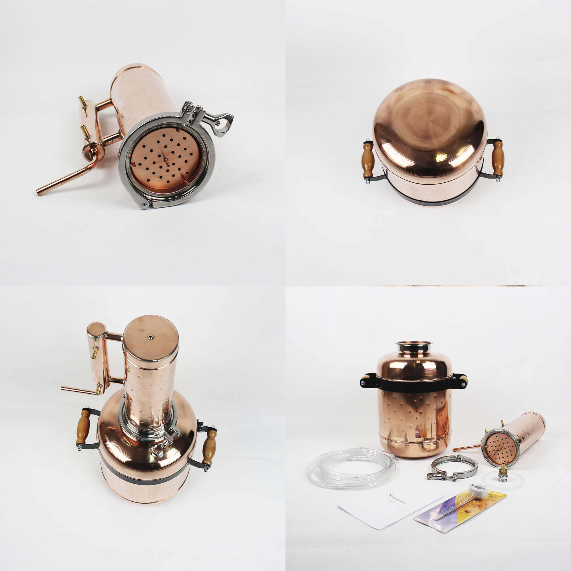 Copper moonshine still 3.3G (12L) | column 0.53G (2L) [ pot still ] - Copper Pro