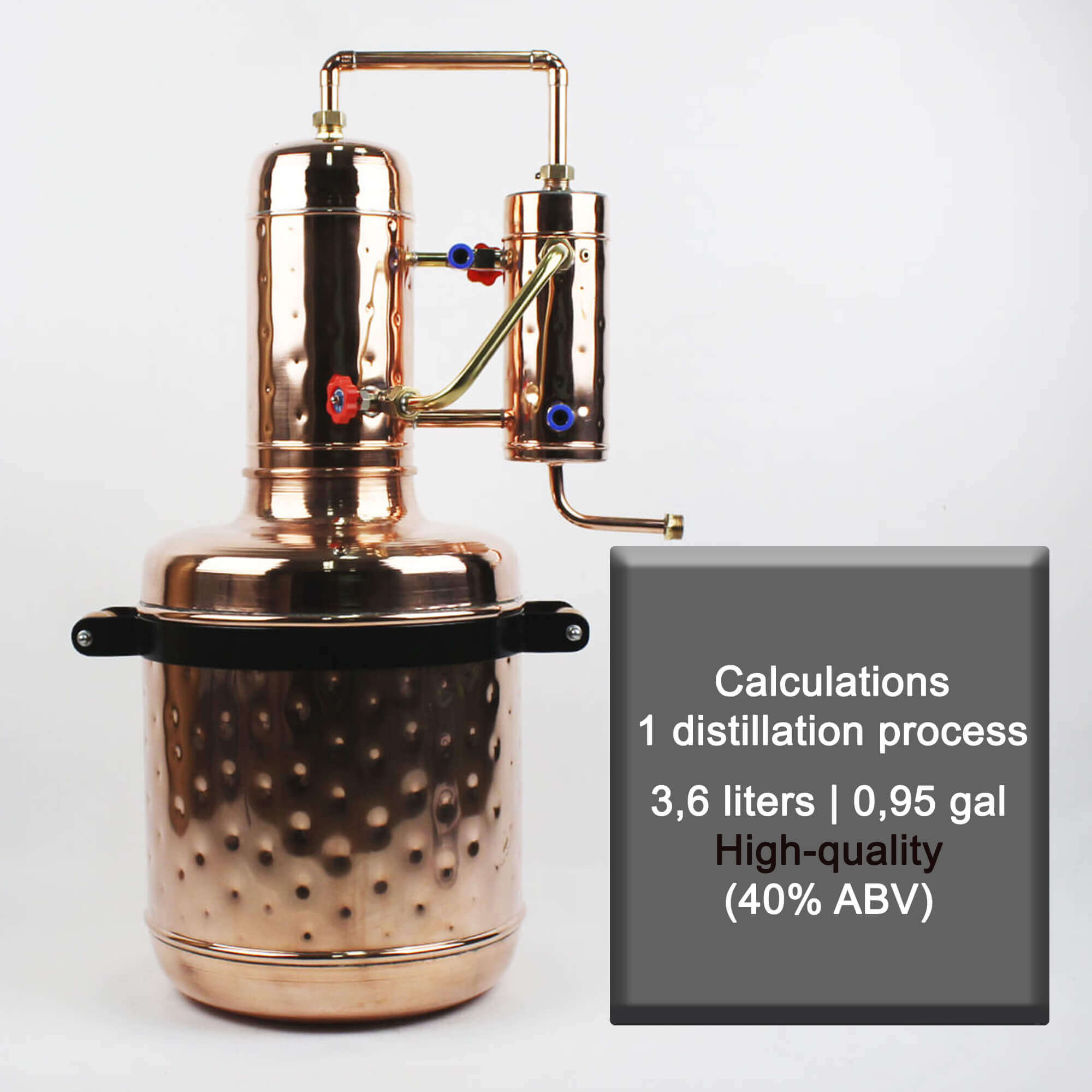 Copper moonshine still 6.3G (24L) Dephlegmator Reflux - still - Copper Pro