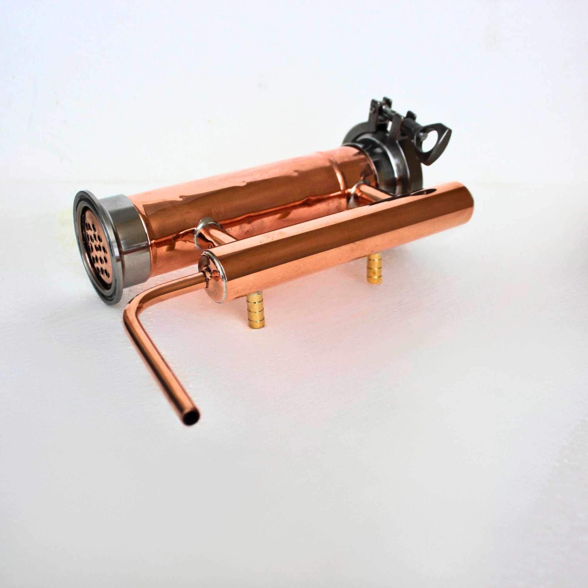 Copper Pot still 2.4 l with double clumped top - Copper Pro