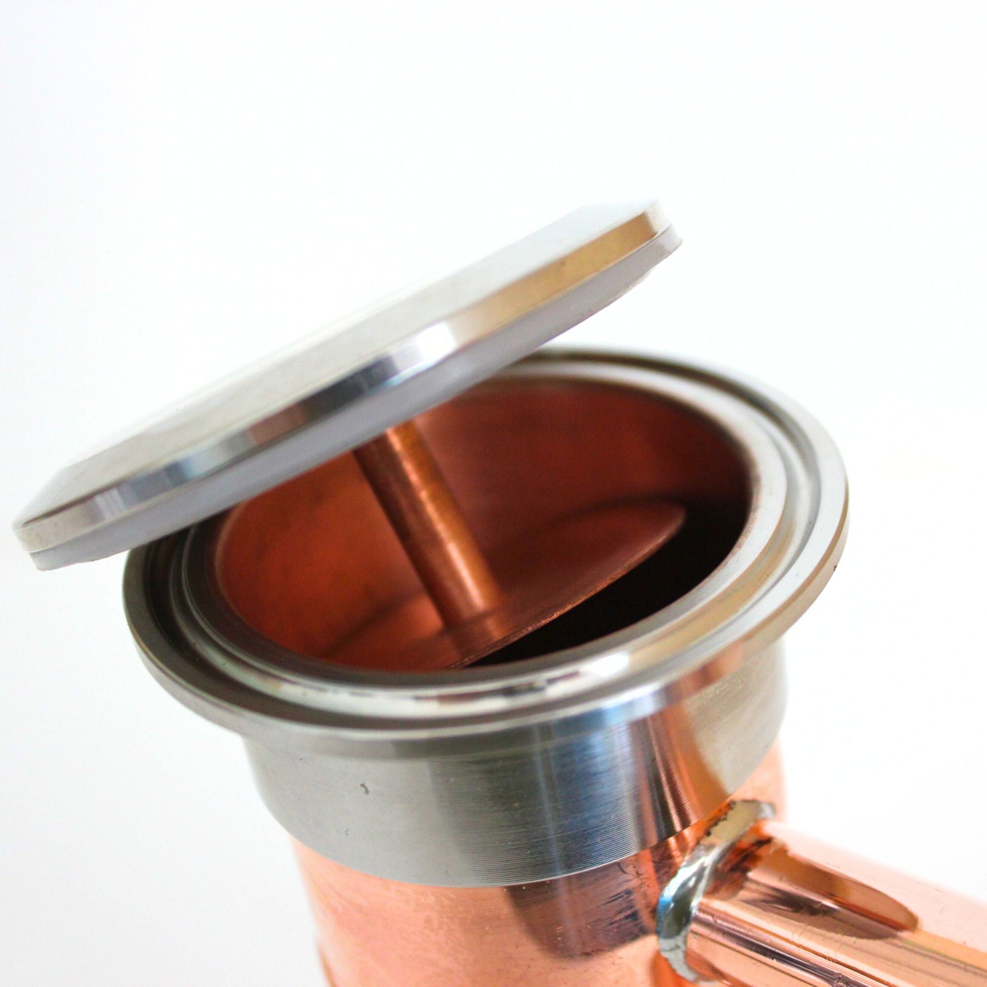 Copper Pot still 2.4 l with double clumped top - Copper Pro