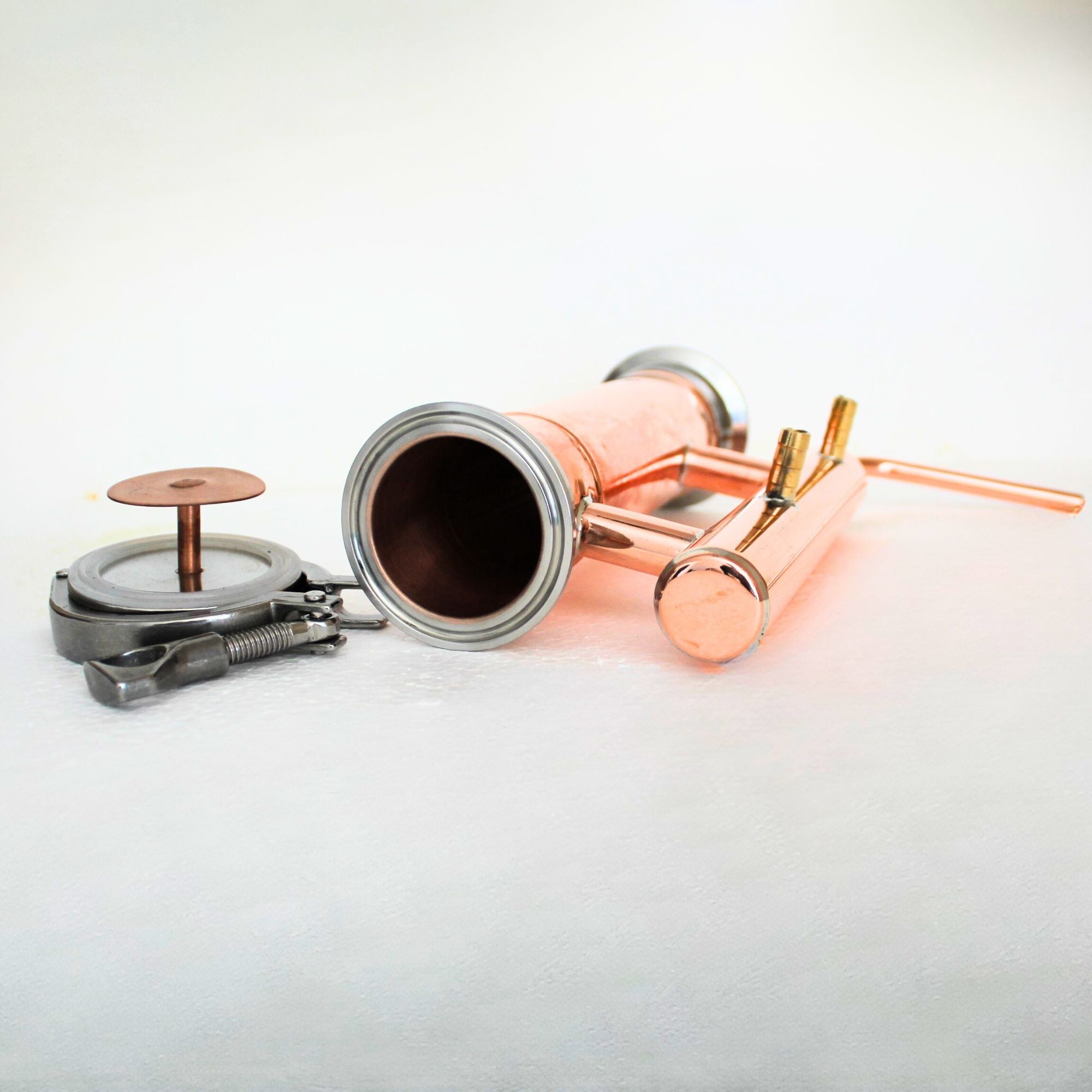 Copper Pot still 2.4 l with double clumped top - Copper Pro