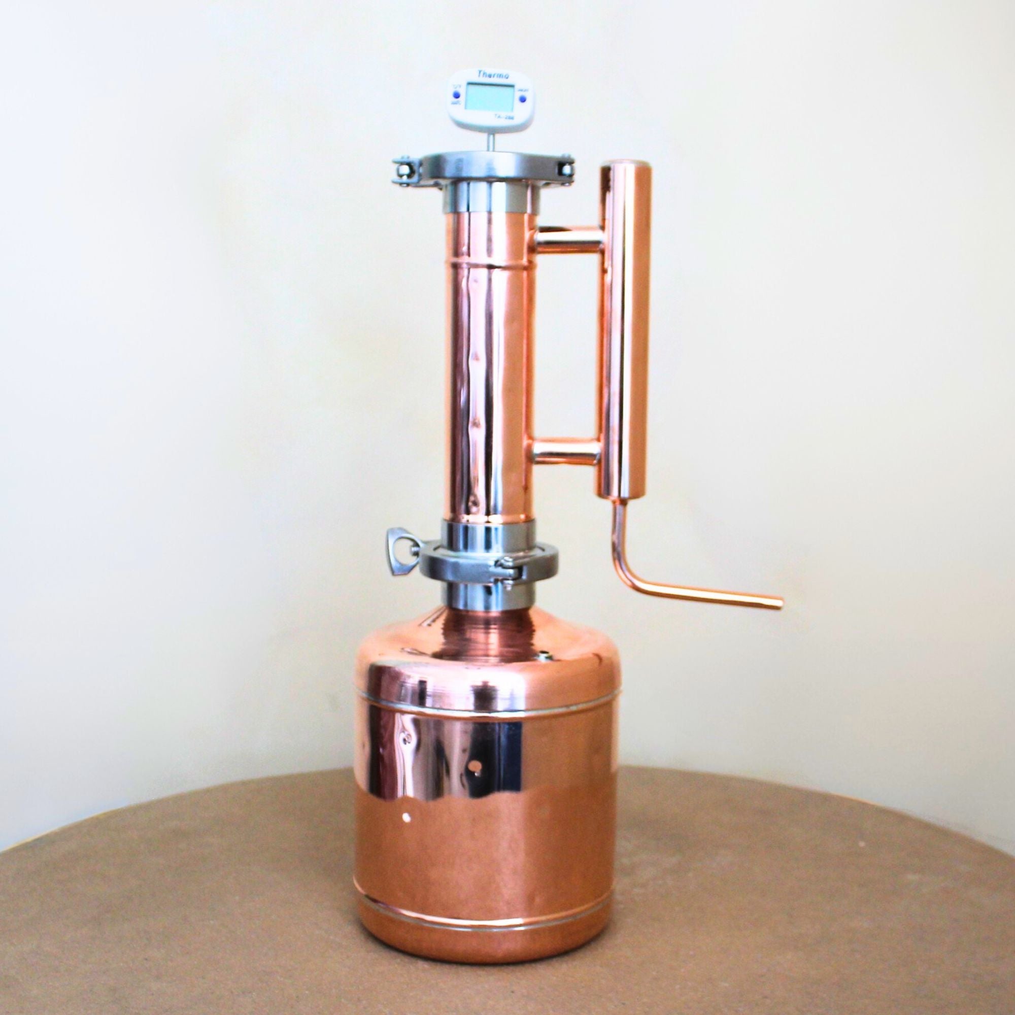 Copper Pot still 2.4 l with double clumped top - Copper Pro
