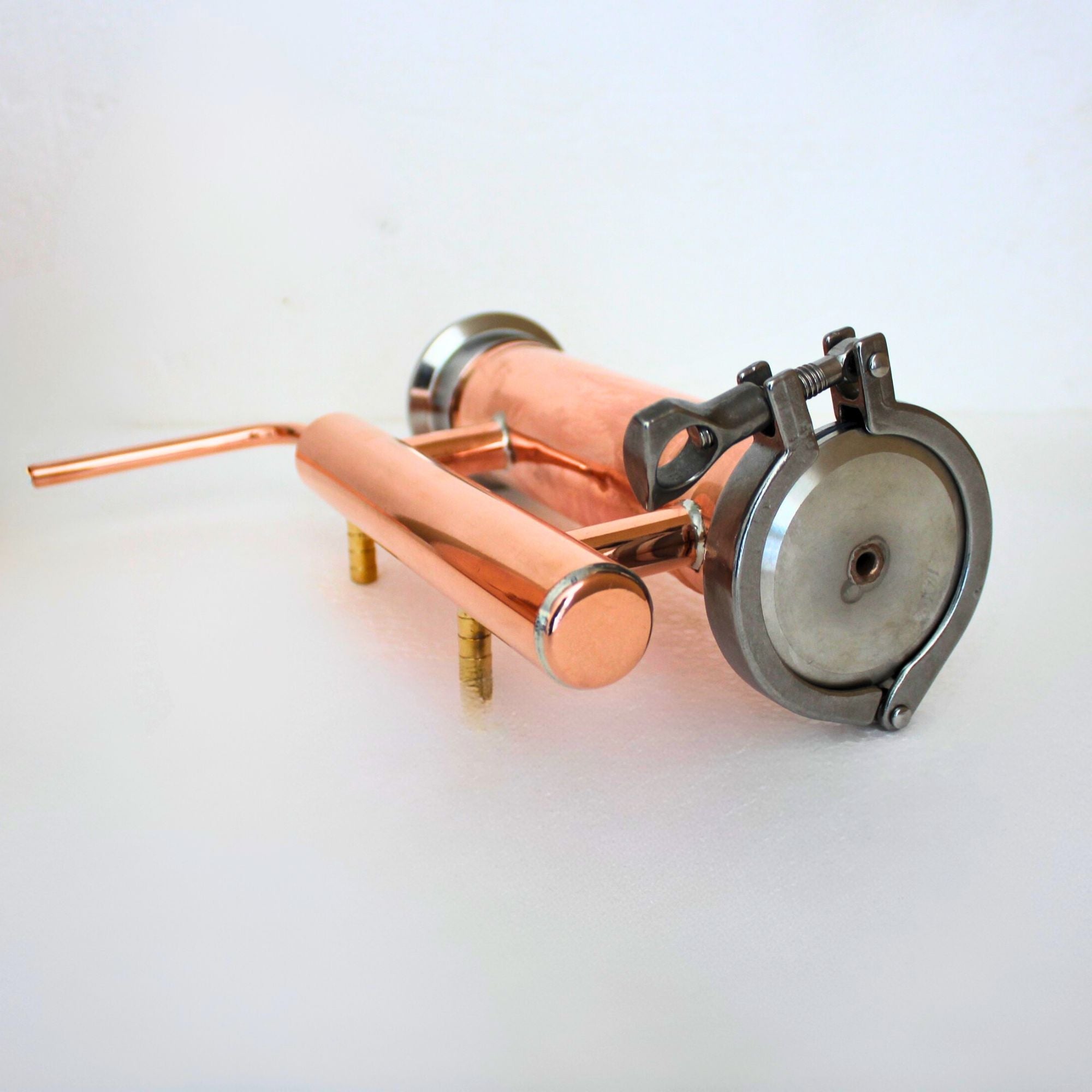 Copper Pot still 2.4 l with double clumped top - Copper Pro