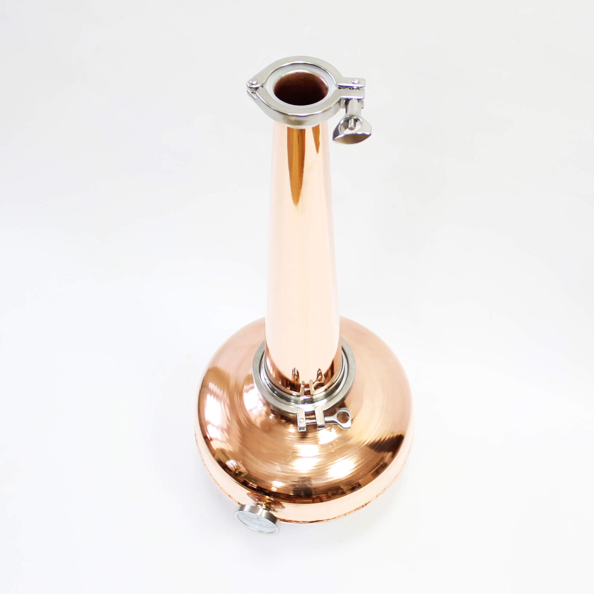 Copper whiskey helmet Column Onion Bulb 4" Flute still Moonshine Distiller set - Copper Pro