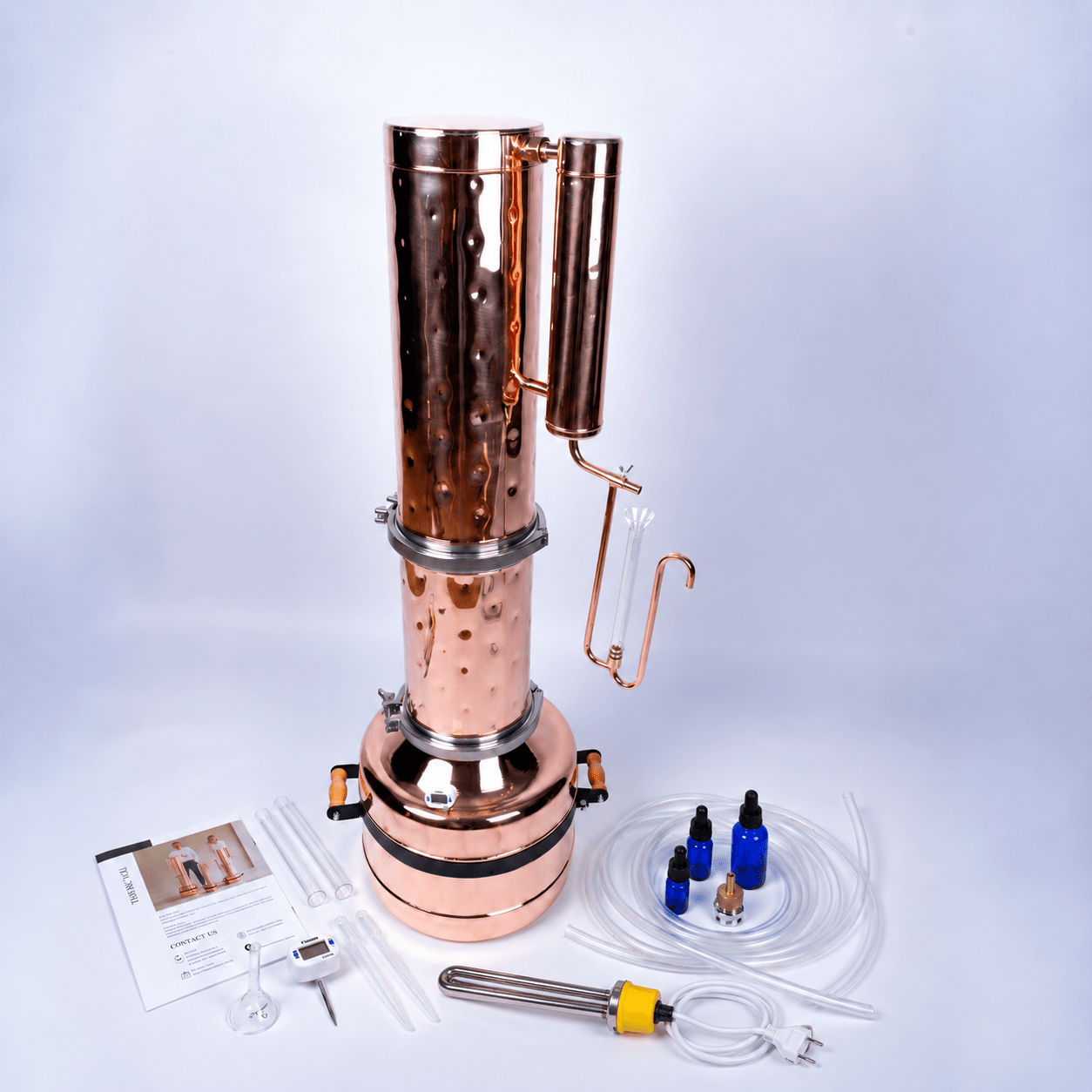 Electric Essential Oil Distiller 14Gal (53L) - Proffesional Kit - Copper Pro