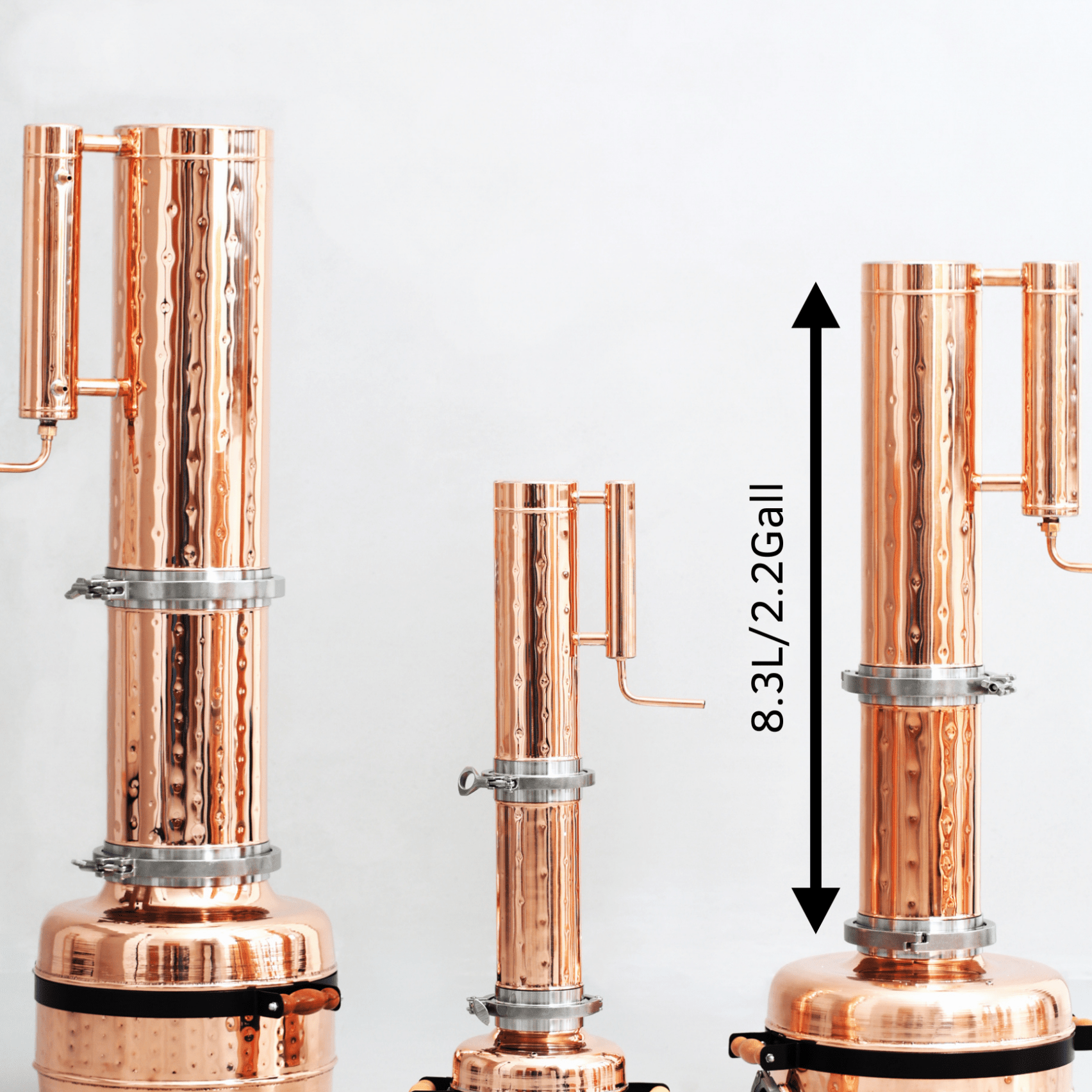 Electric Essential Oil Distiller 4G (15L) | column 1.2G(4.7L) - 2.2G(8.3L) - Copper Pro