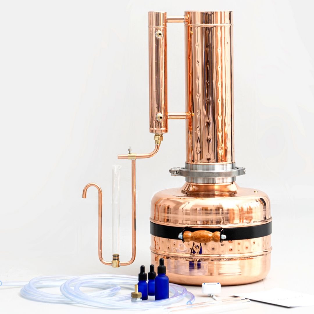 Electric Essential Oil Distiller 4G (15L) | column 1.2G(4.7L) - 2.2G(8.3L) - Copper Pro