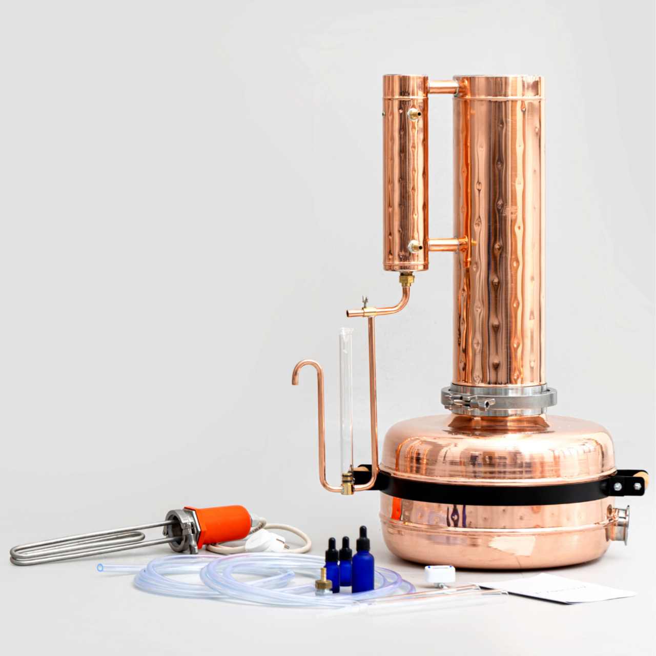 Electric Essential Oil Distiller 5.3G (20L) | column 2.2G/8.3L - 3.7G/13.5L - Copper Pro