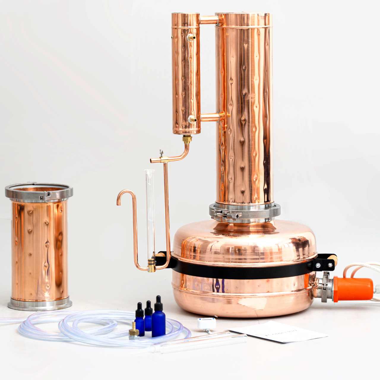 Electric Essential Oil Distiller 5.3G (20L) | column 2.2G/8.3L - 3.7G/13.5L - Copper Pro