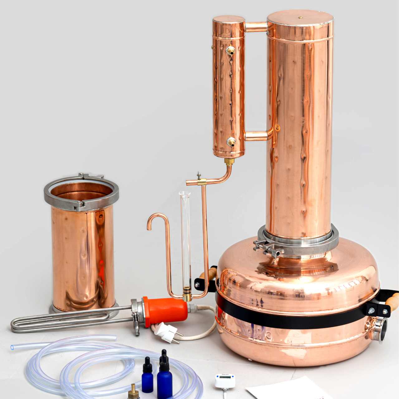 Electric Essential Oil Distiller 5.3G (20L) | column 2.2G/8.3L - 3.7G/13.5L - Copper Pro