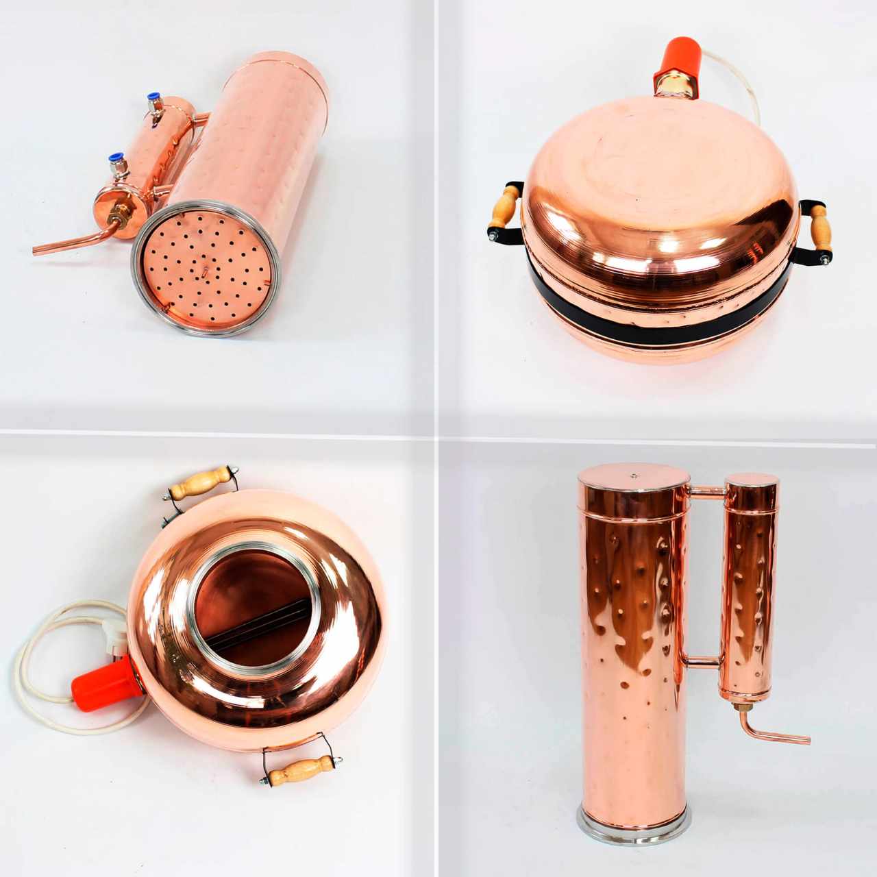 Electric Essential Oil Distiller 6.6G (25L) | column 4.8G (18L) - 7.4G (28L) Proffesional Kit - Copper Pro