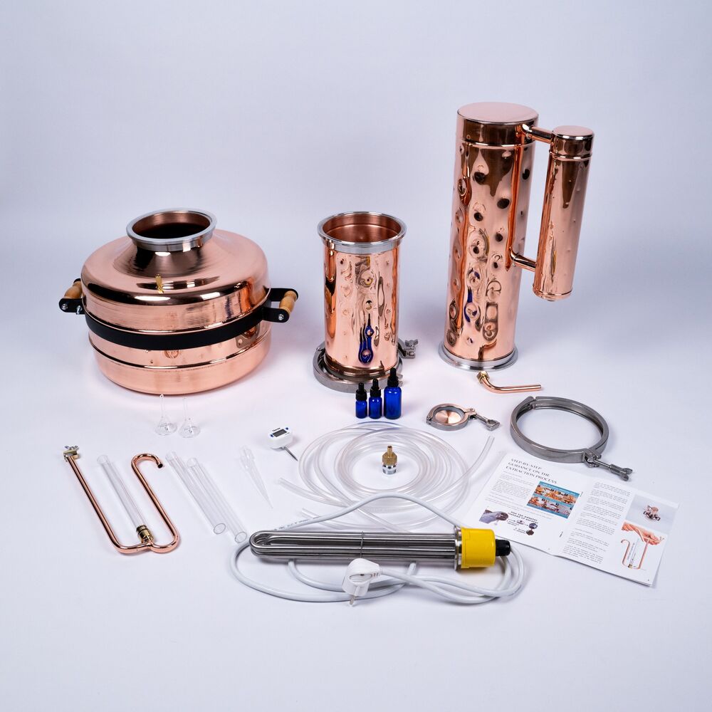 Electric Essential Oil Distiller 9Gal (34L) - Advanced Kit - Copper Pro