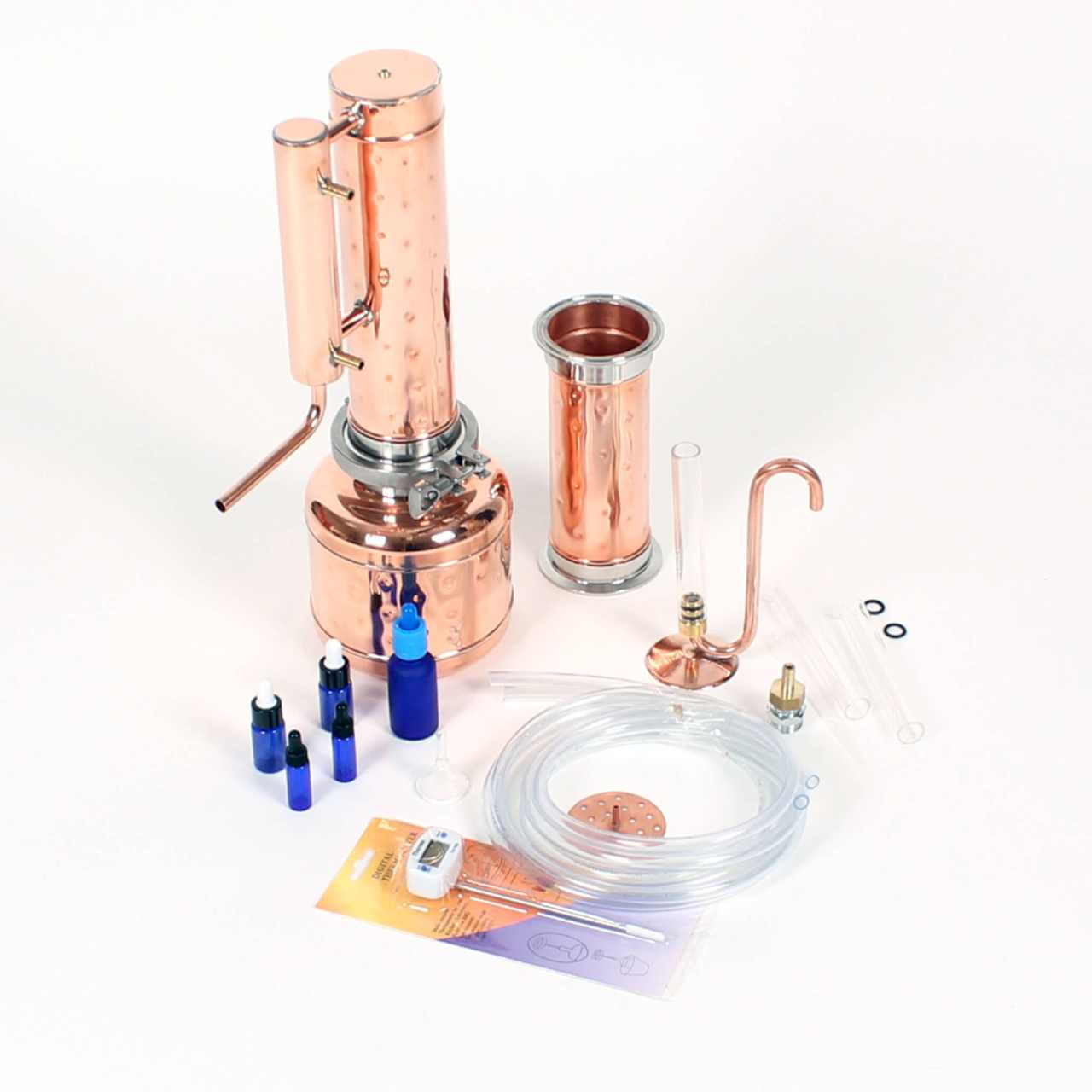 Essential Oil Distiller 0.53G (2L) | column 0.26G+0.21G (1L+0,8L) Advanced set - Copper Pro