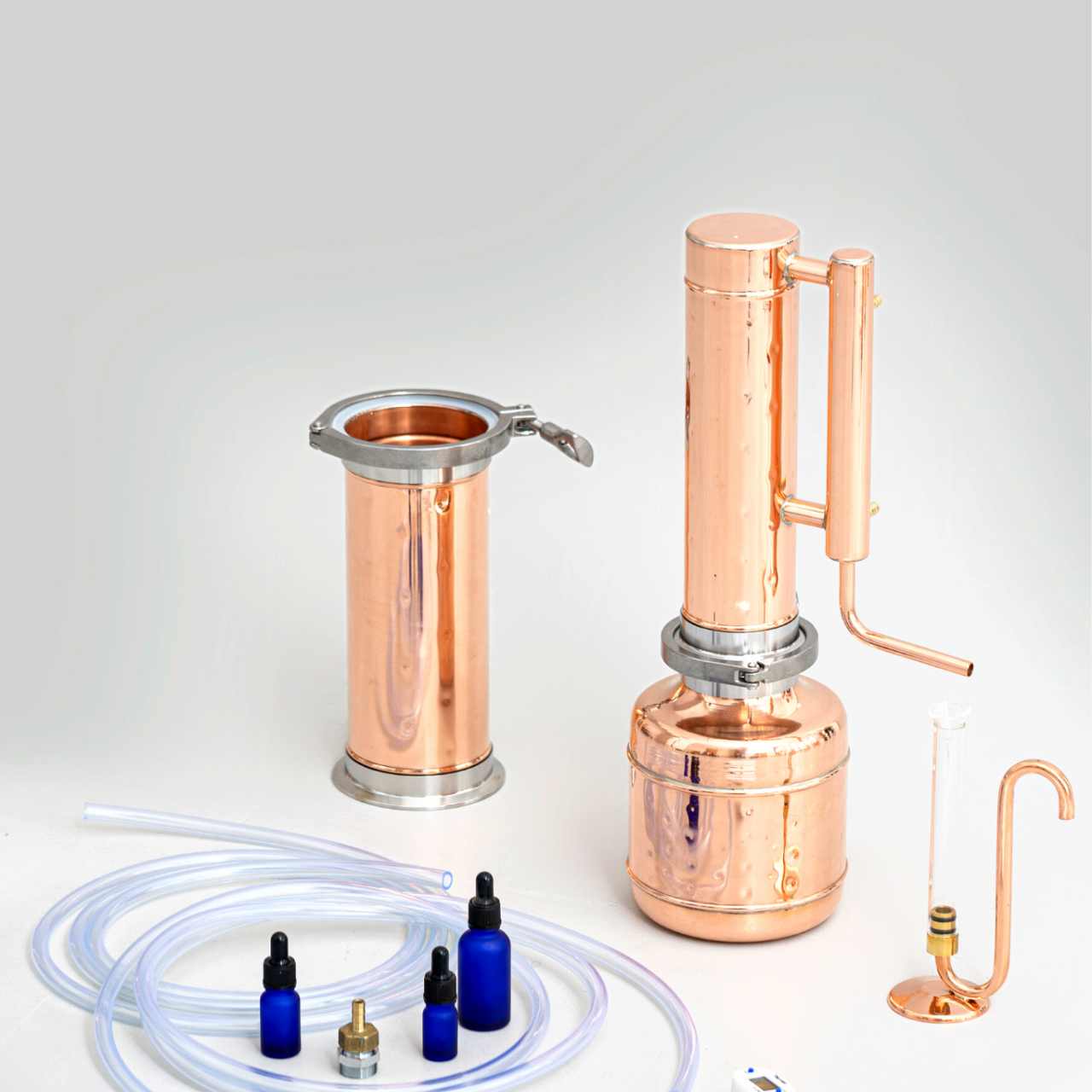 Essential Oil Distiller 0.53G (2L) | column 0.26G+0.21G (1L+0,8L) Advanced set - Copper Pro