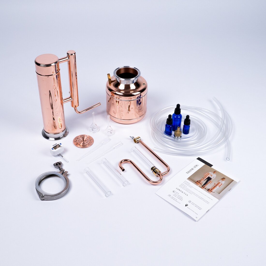Essential Oil Distiller 0,8Gal/3L - Premium Kit - Copper Pro