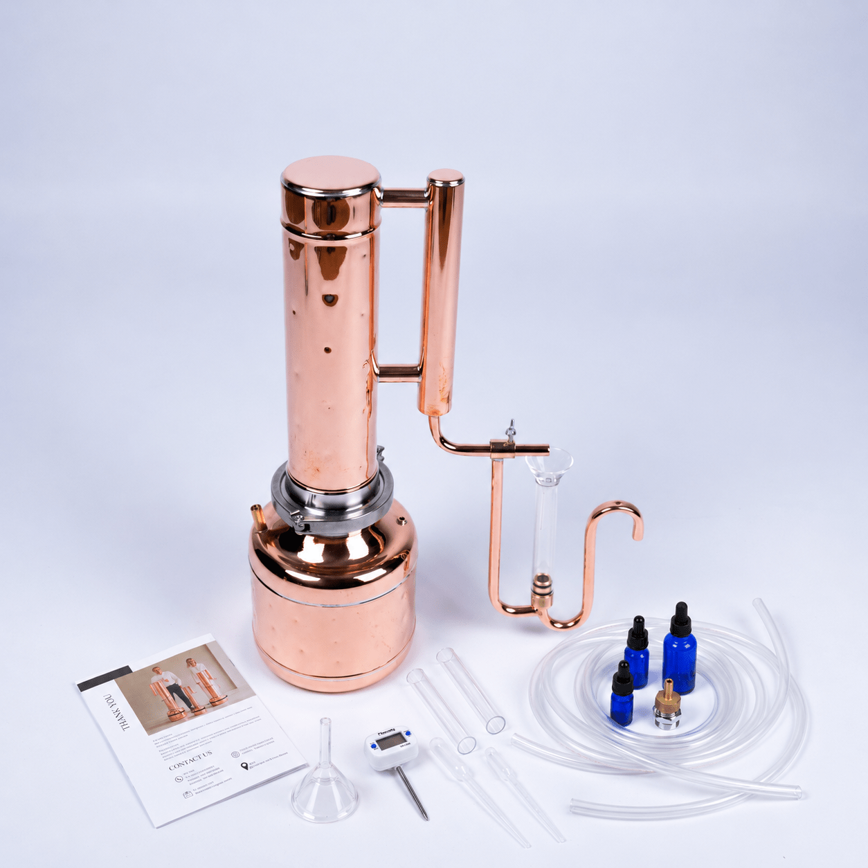 Essential Oil Distiller 0,8Gal/3L - Premium Kit - Copper Pro