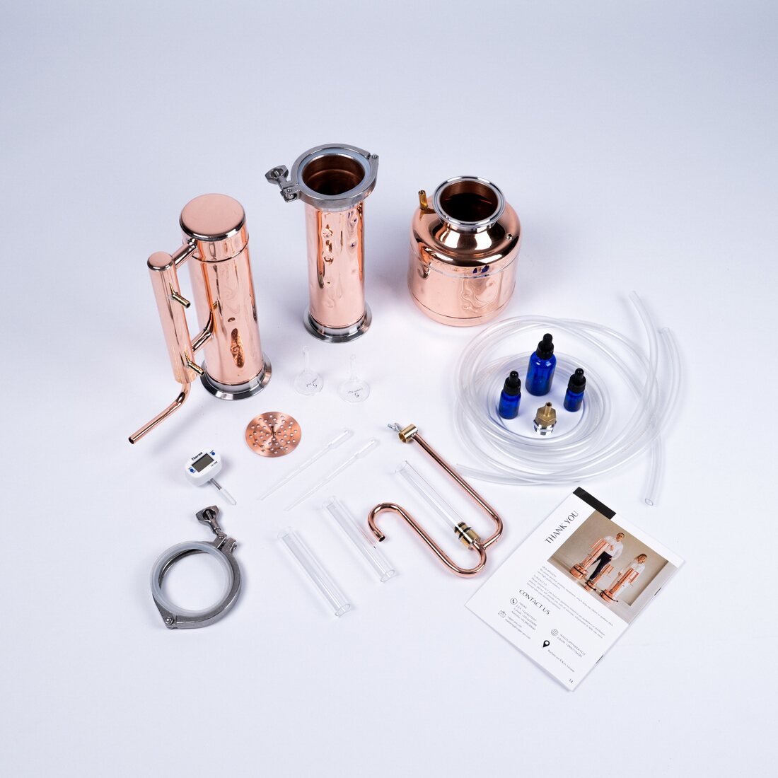 Essential Oil Distiller 1,1Gal/4L - Advanced set - Copper Pro
