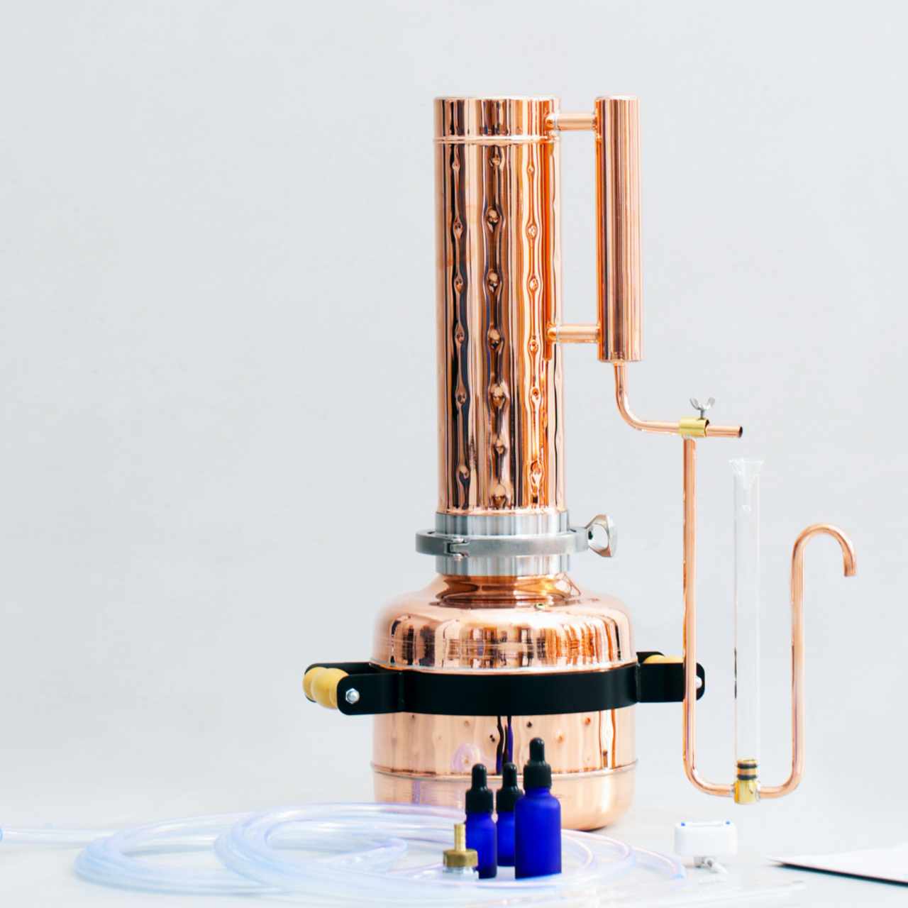 Essential Oil Distiller 1.3G (5L) | column 0.53G (2L) - Premium Kit - Copper Pro