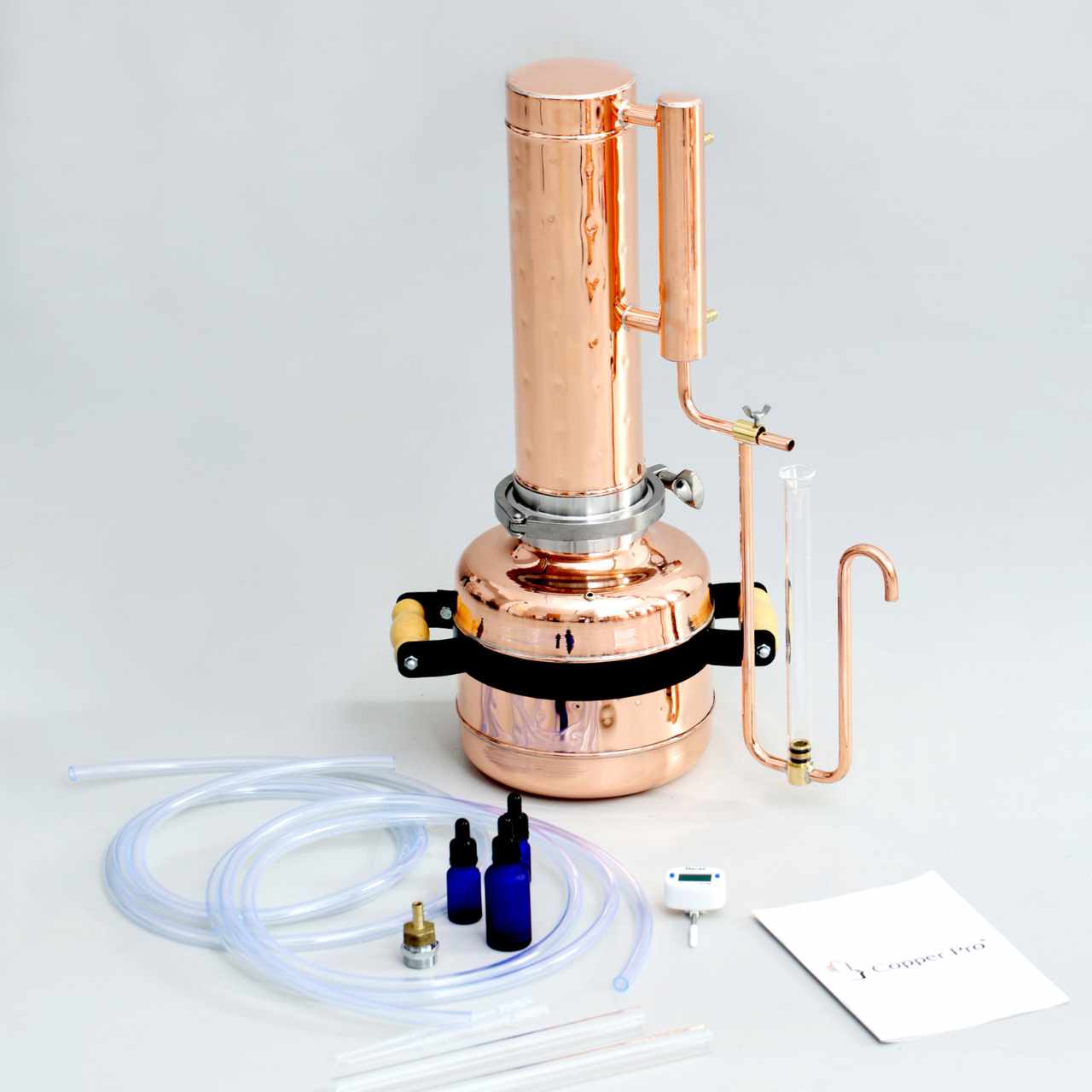 Essential Oil Distiller 1.3G (5L) | column 0.53G (2L) - Premium Kit - Copper Pro