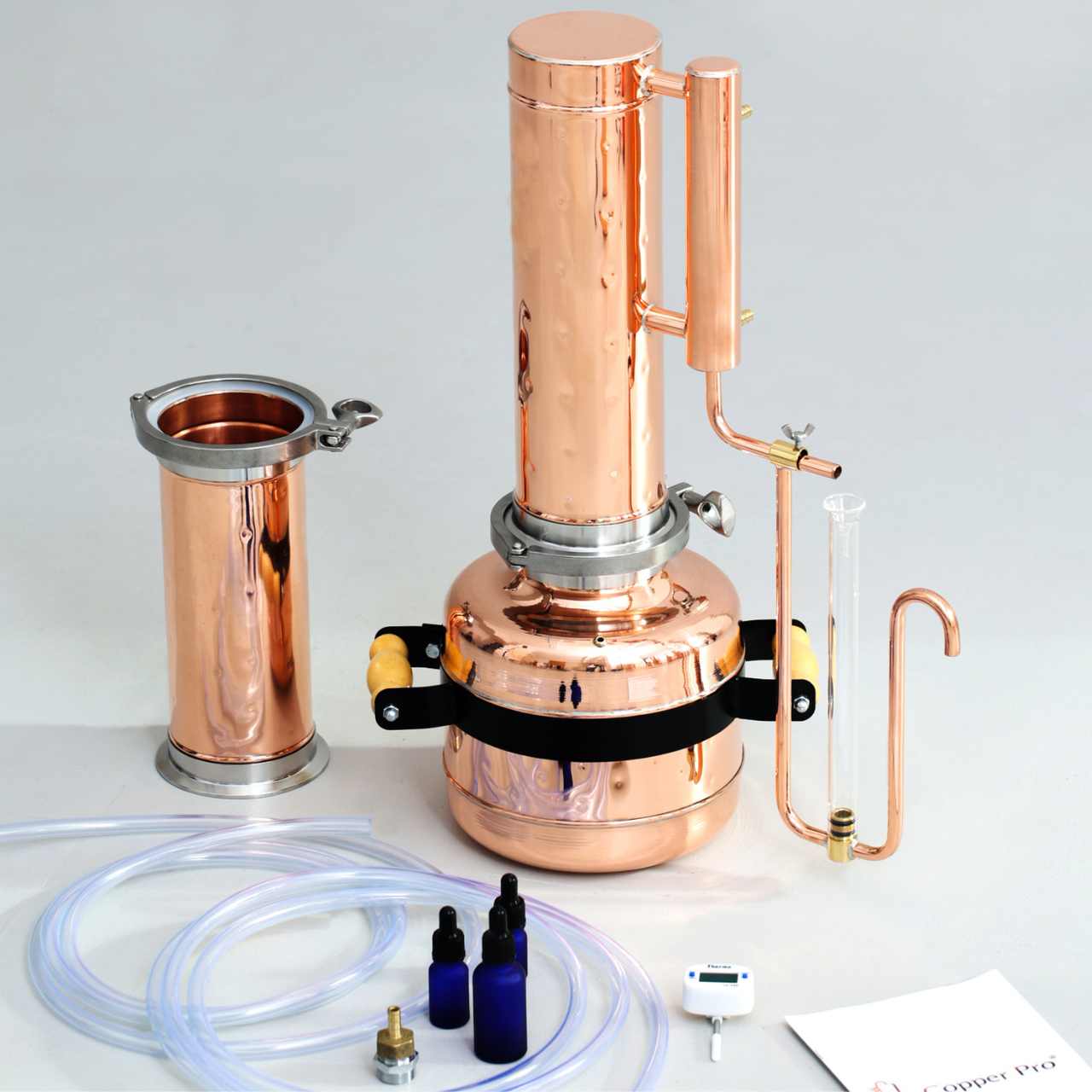 Essential Oil Distiller 1.3G (5L) | column 0.53G+0.53G (2L+2L) - Advanced Kit - Copper Pro