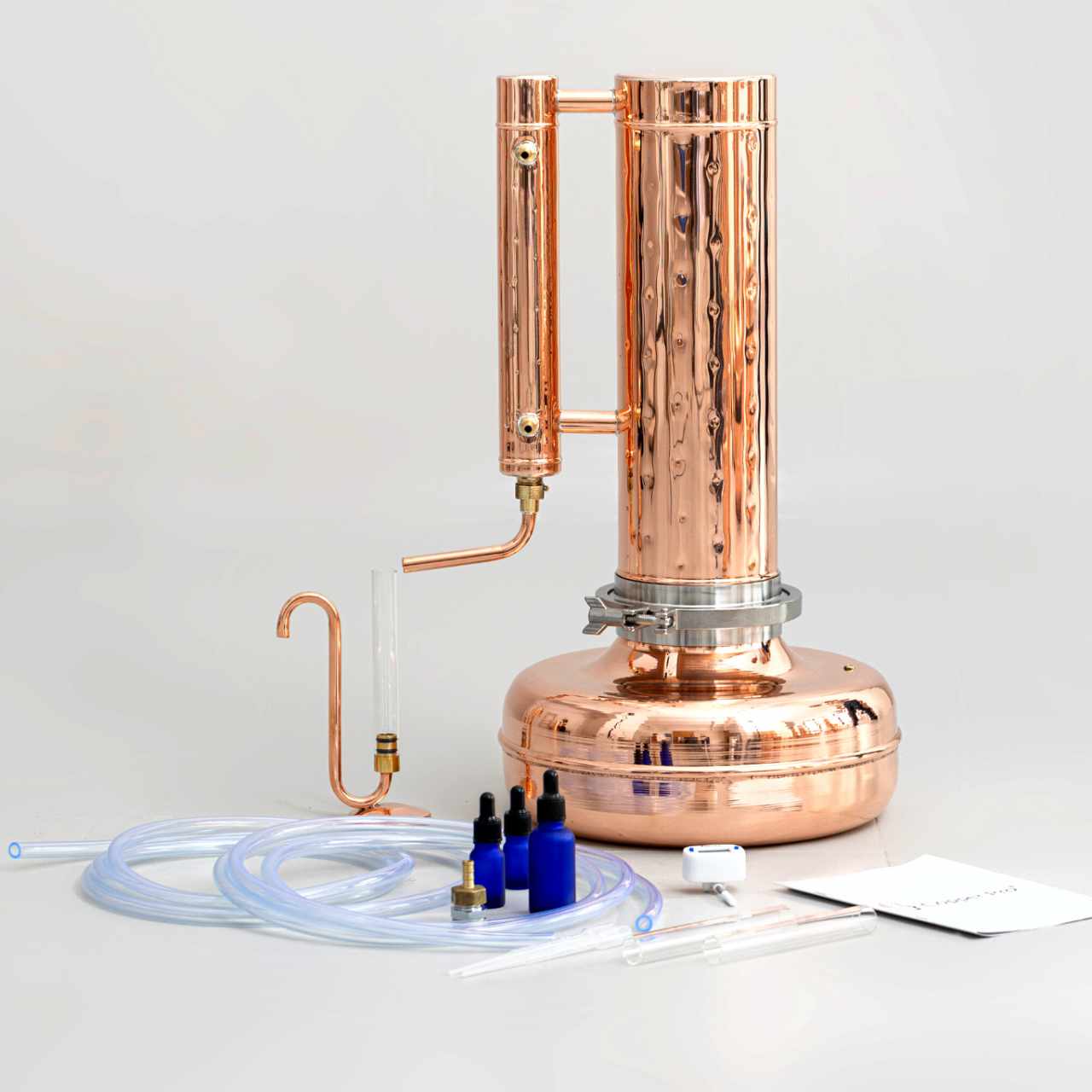 Essential Oil Distiller 2.1G (8L) | column 1.1G (4L) - Professional Kit - Copper Pro