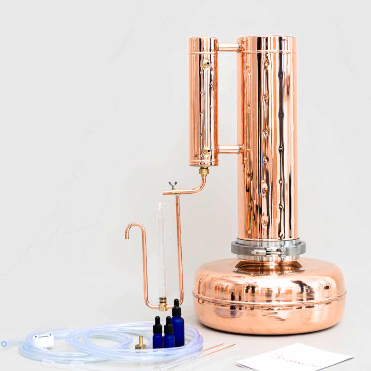 Essential Oil Distiller 2.1G (8L) | column 1.1G (4L) - Professional Kit - Copper Pro