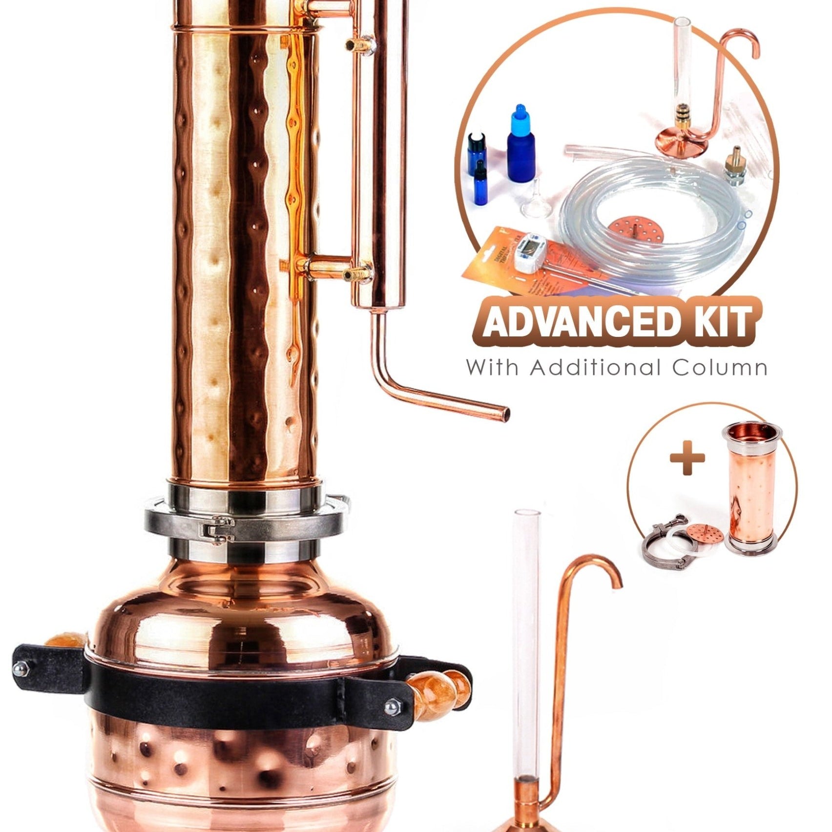 Essential Oil Distiller 2,5Gal/9L - Advanced Kit - Copper Pro