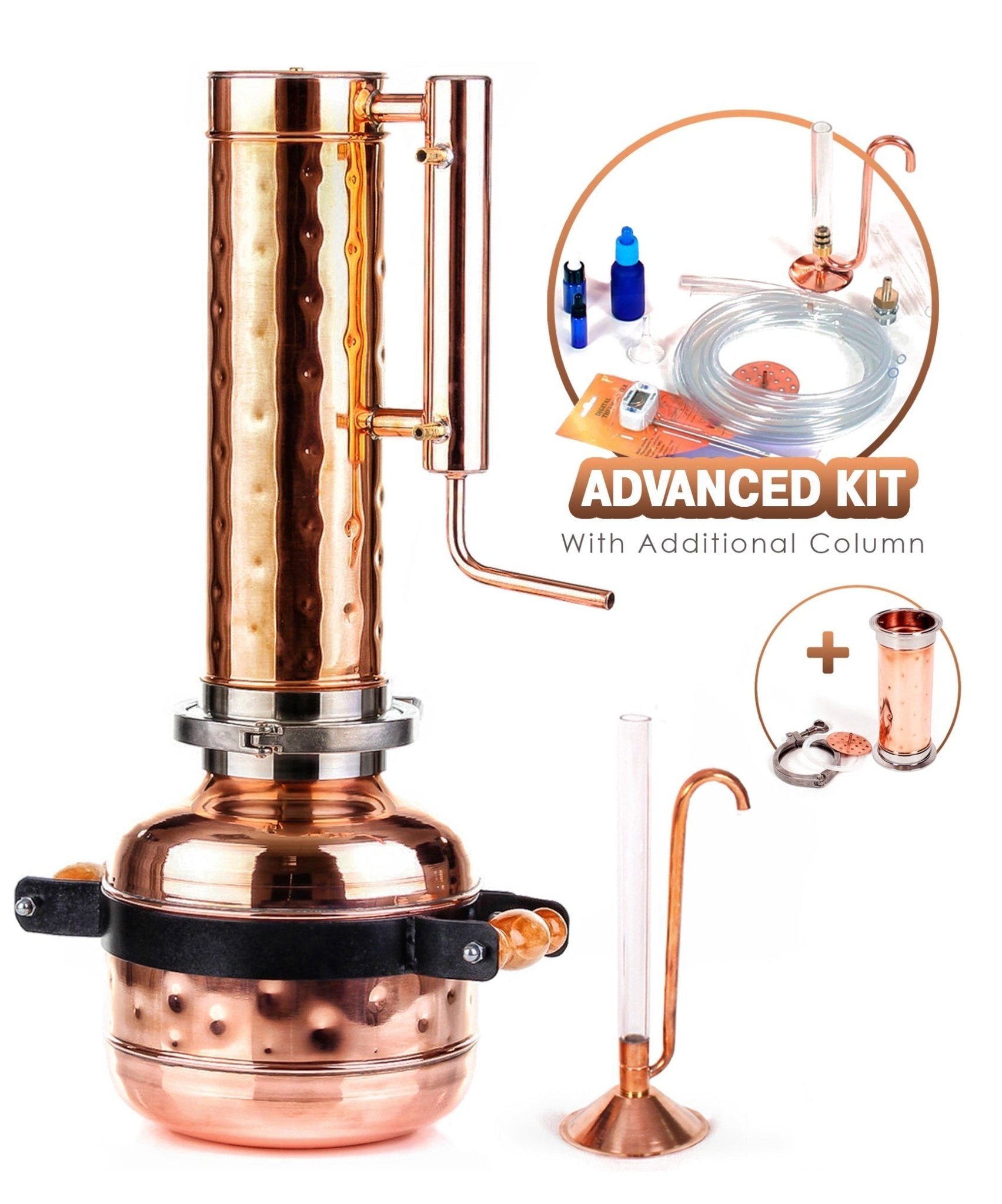 Essential Oil Distiller 2,5Gal/9L - Advanced Kit - Copper Pro