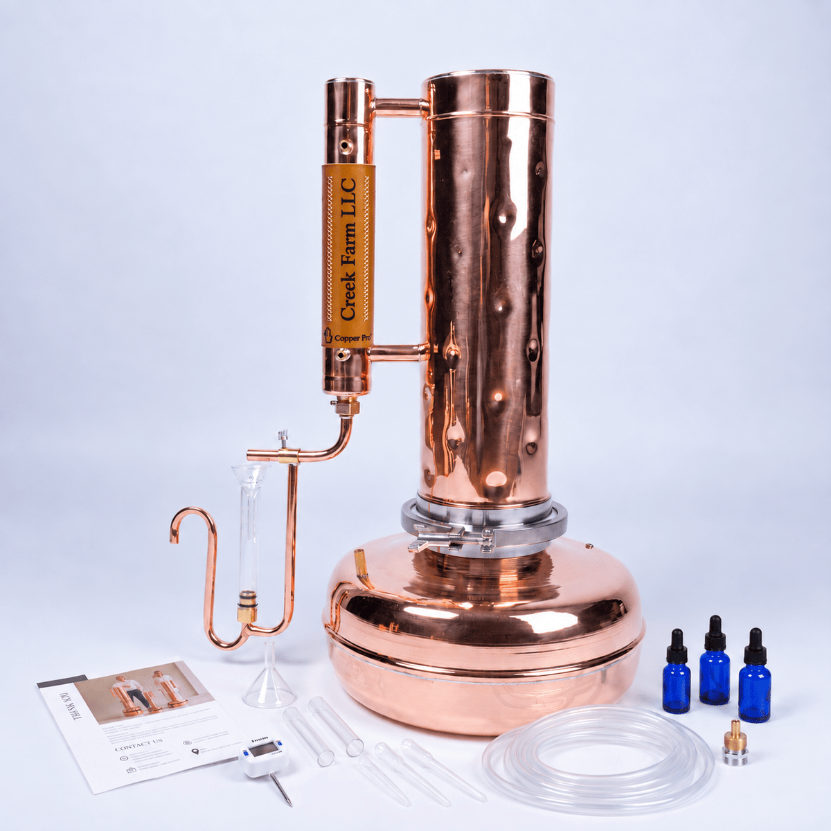 Essential Oil Distiller 3,2Gal (12L) - Premium Kit - Copper Pro