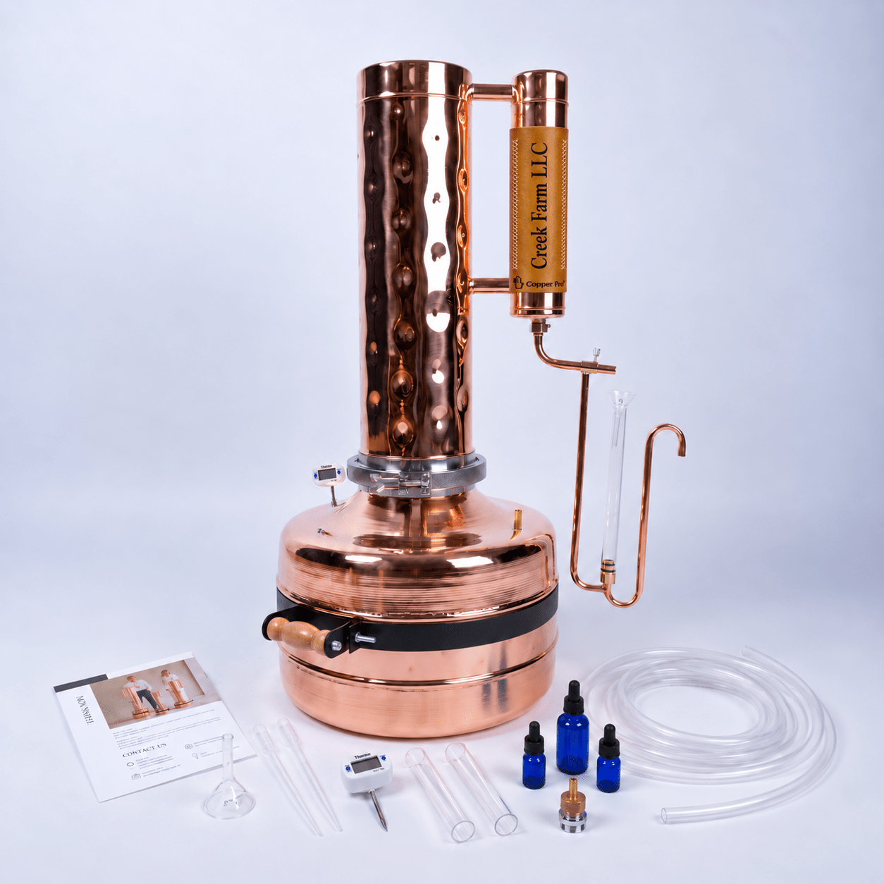 Essential Oil Distiller 7,5Gal (28,5L) - Premium Kit - Copper Pro