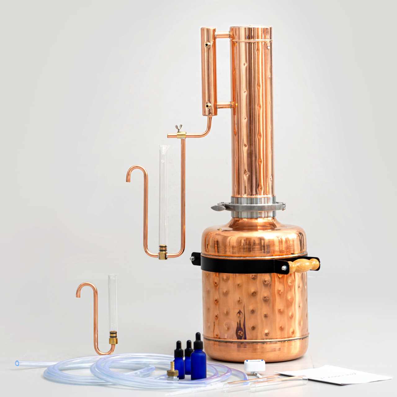 Essential Oil Steam Distiller 3.2G (12L) | column 0.79G (3L) - Premium Kit - Copper Pro