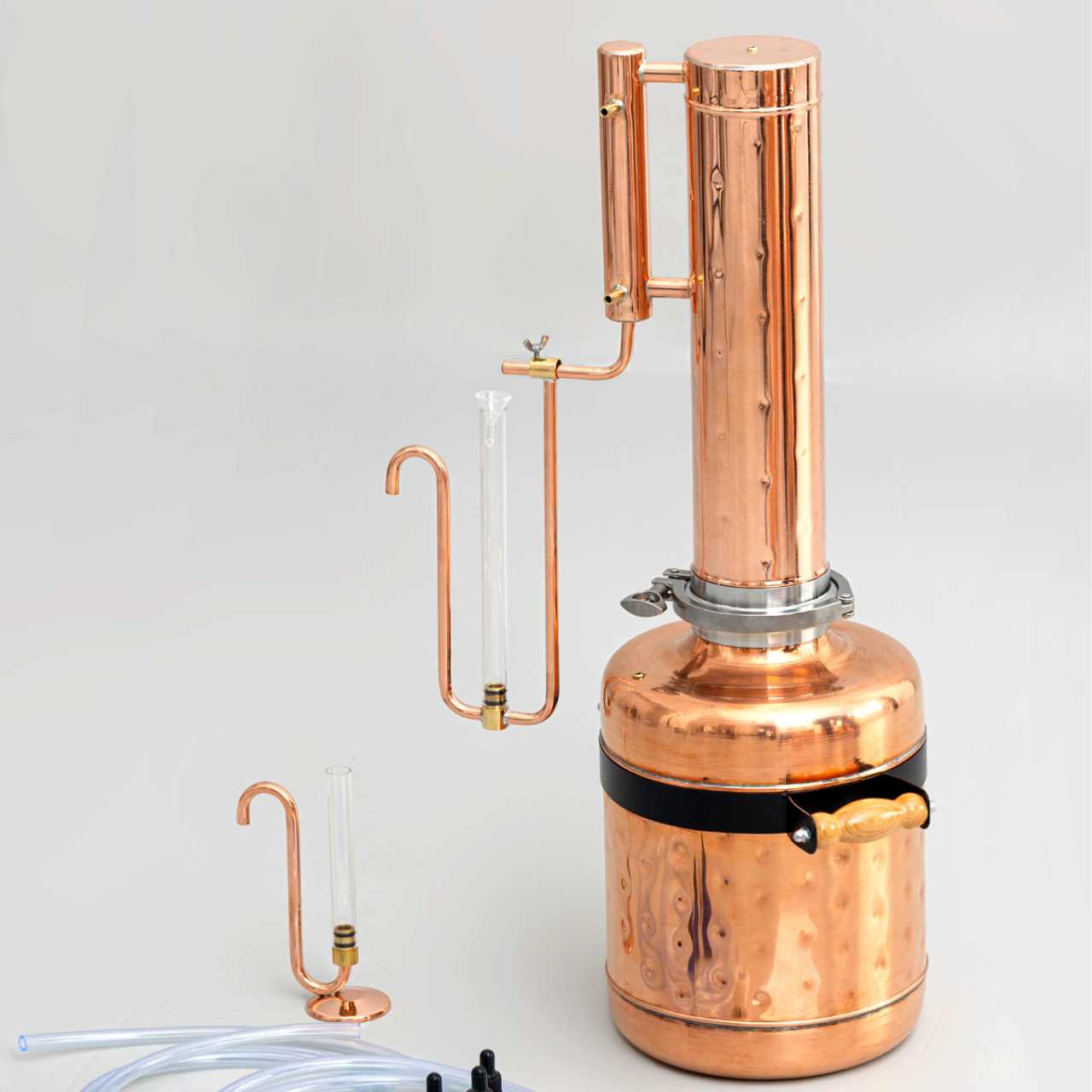 Essential Oil Steam Distiller 3.2G (12L) | column 0.79G (3L) - Premium Kit - Copper Pro