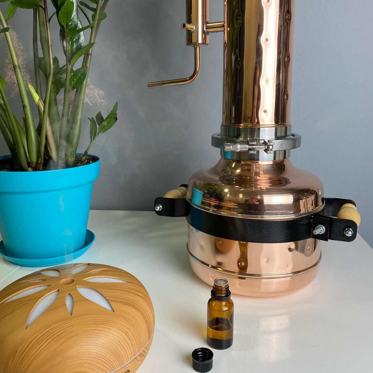 Herbal extractor machine for hydrosols - 1.9 Gal (7L) - Copper Pro